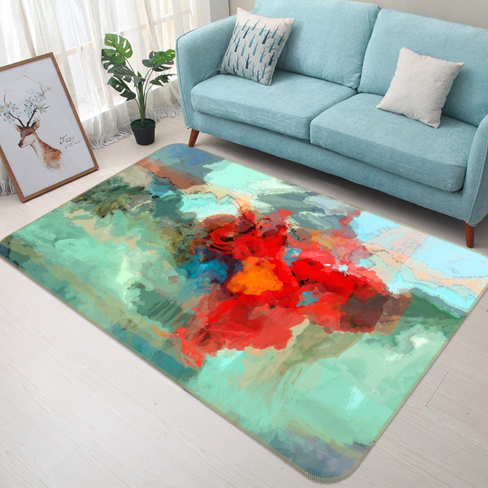 3D Red Pattern 1042 Michael Tienhaara Rug Non Slip Rug Mat Mat AJ Creativity Home 