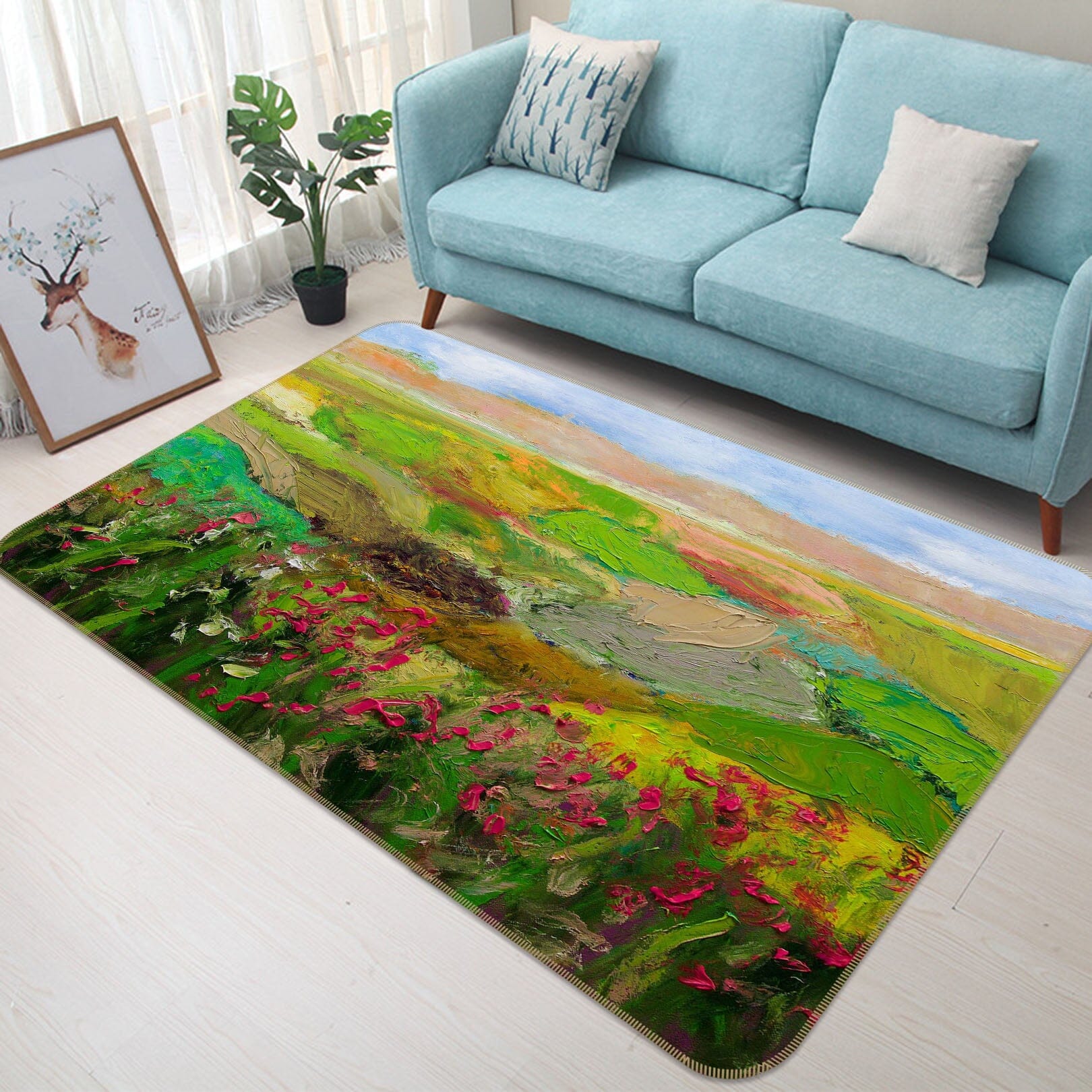 3D Red Roses 1092 Allan P. Friedlander Rug Non Slip Rug Mat Mat AJ Creativity Home 