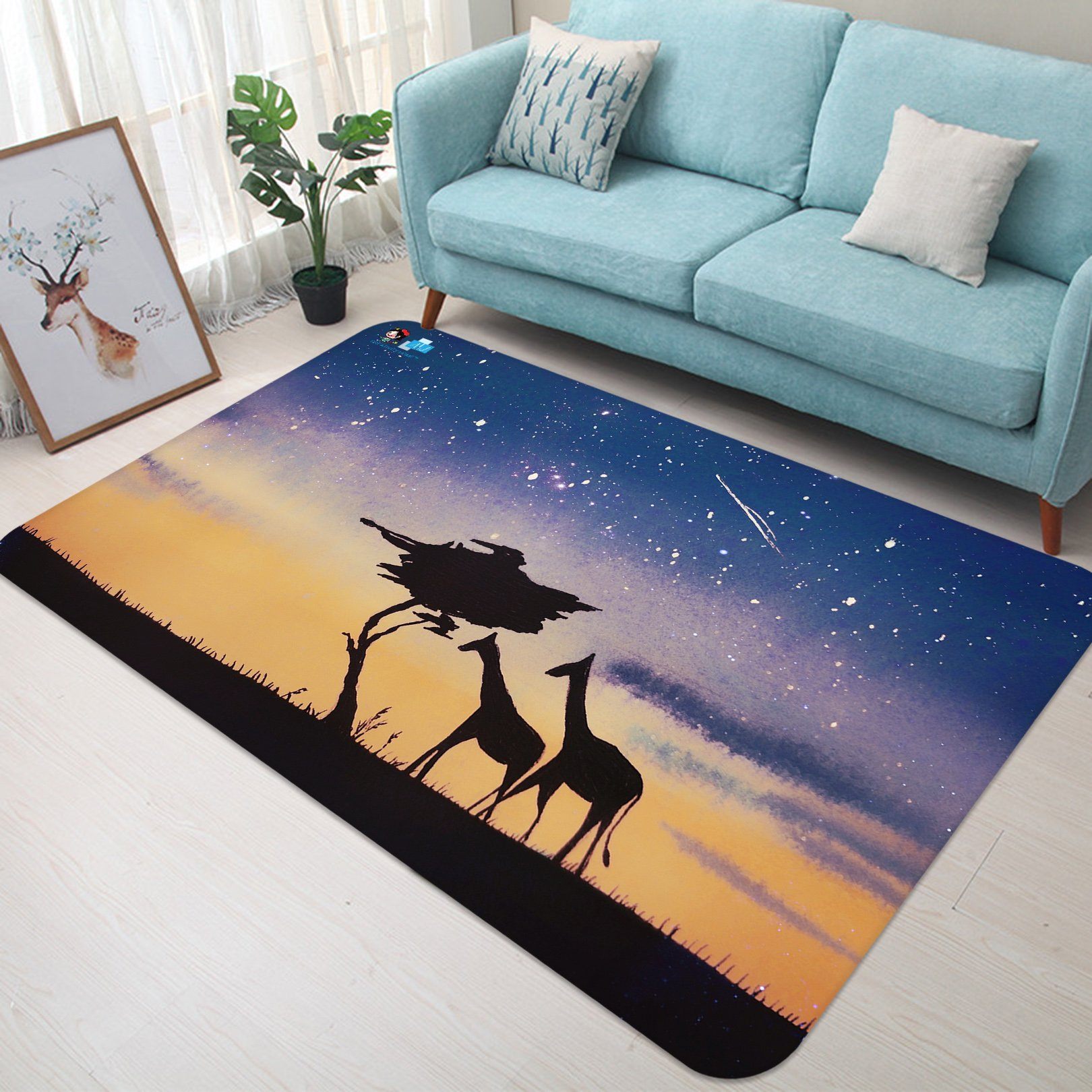 3D Giraffe 2694 Non Slip Rug Mat Mat AJ Creativity Home 