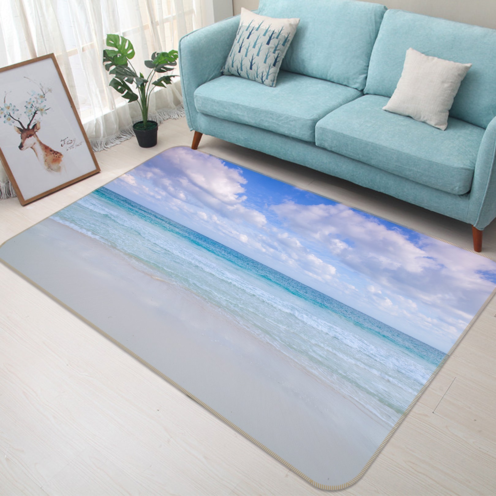 3D Seaside Sky 83269 Assaf Frank Rug Non Slip Rug Mat