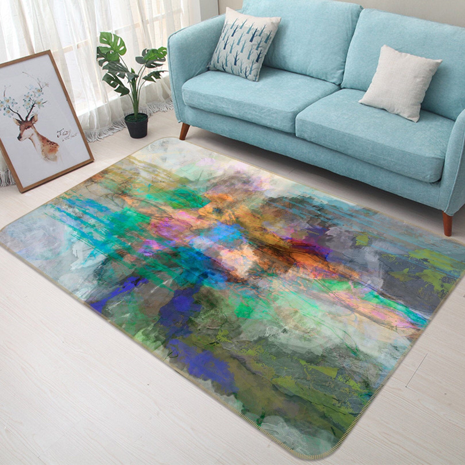 3D Color Sea 1033 Michael Tienhaara Rug Non Slip Rug Mat Mat AJ Creativity Home 