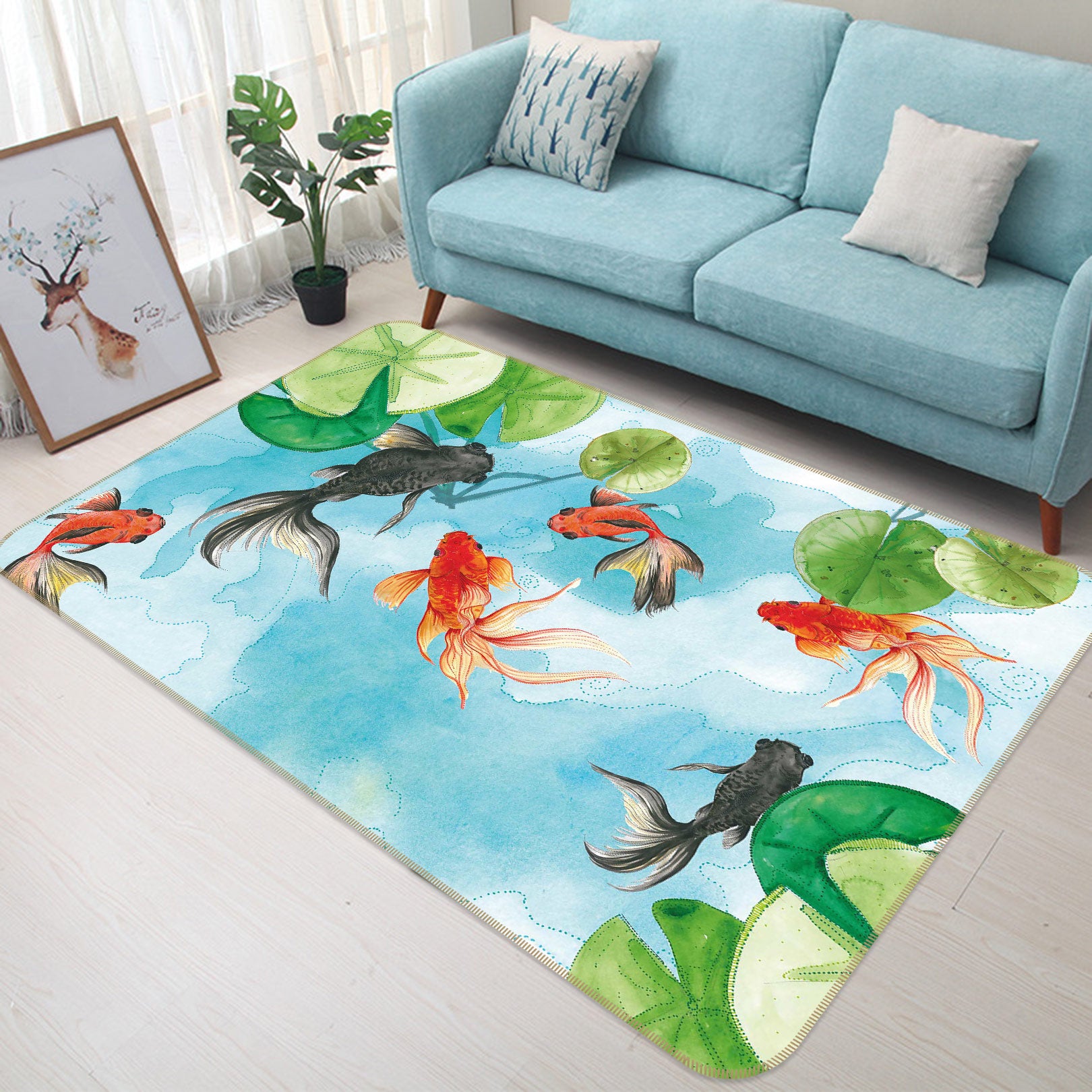 3D Goldfish 77070 Non Slip Rug Mat