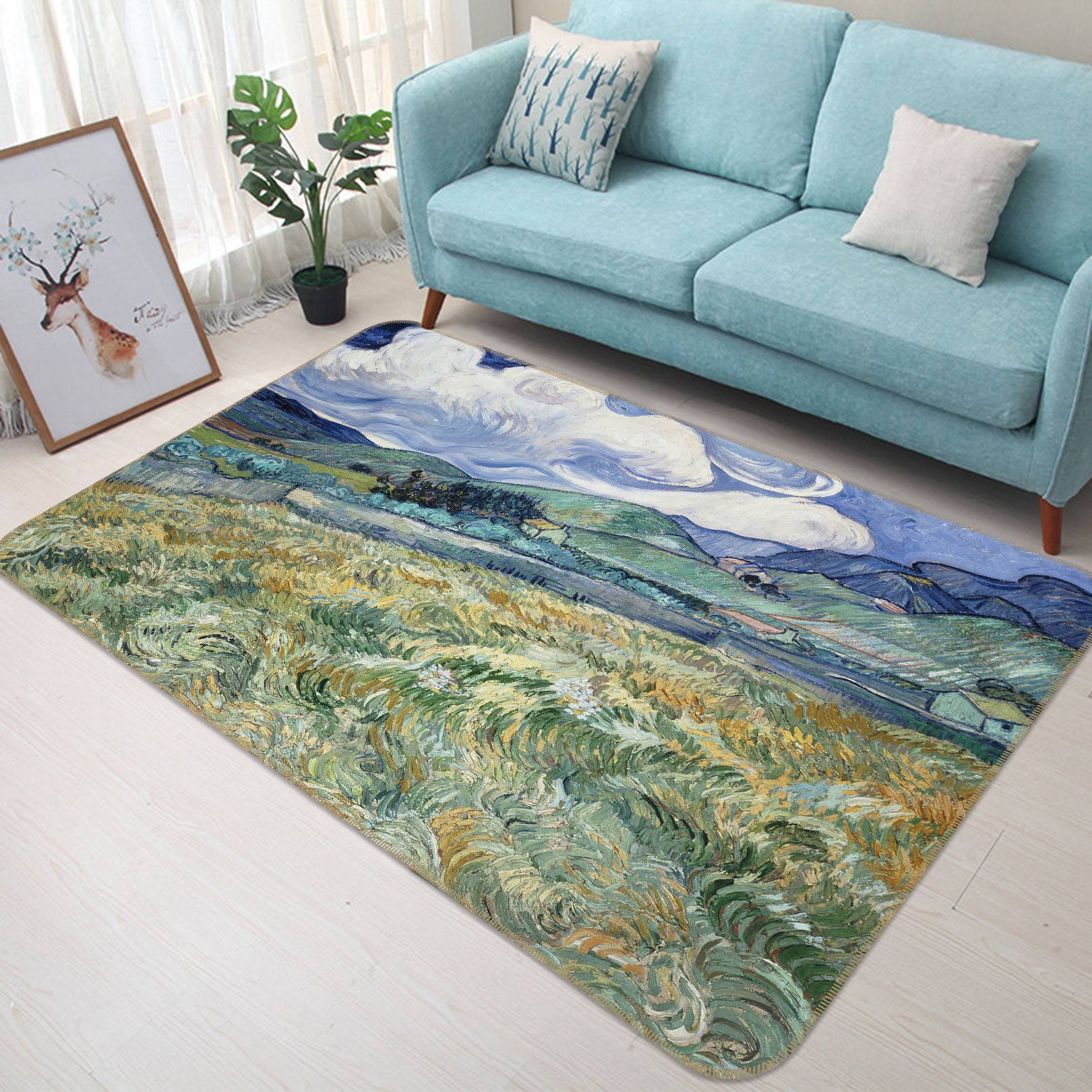 3D Grass Houses 33111 Non Slip Rug Mat