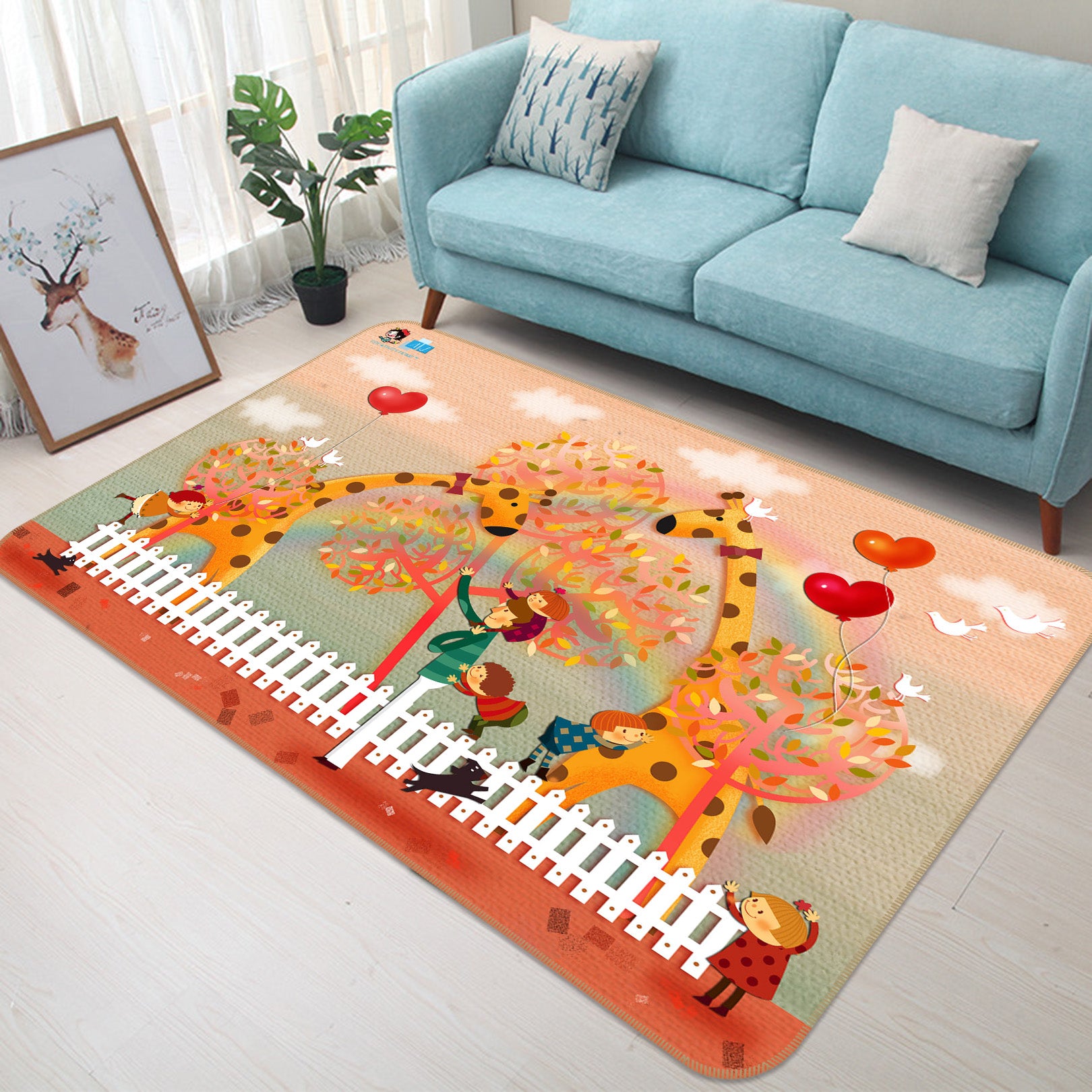 3D Giraffe 66109 Non Slip Rug Mat