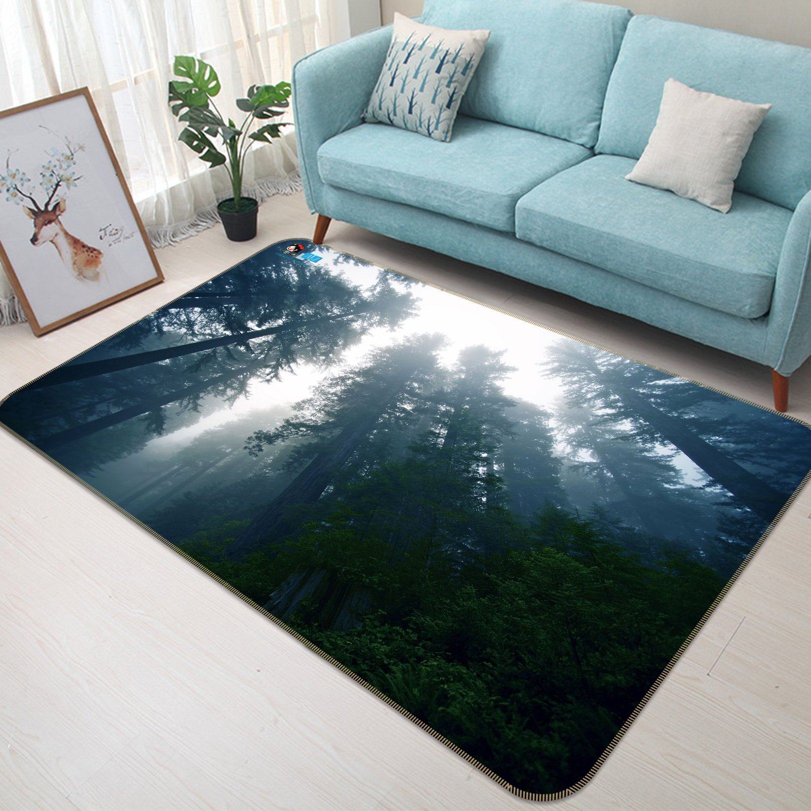 3D Sky Woods 332 Non Slip Rug Mat Mat AJ Creativity Home 