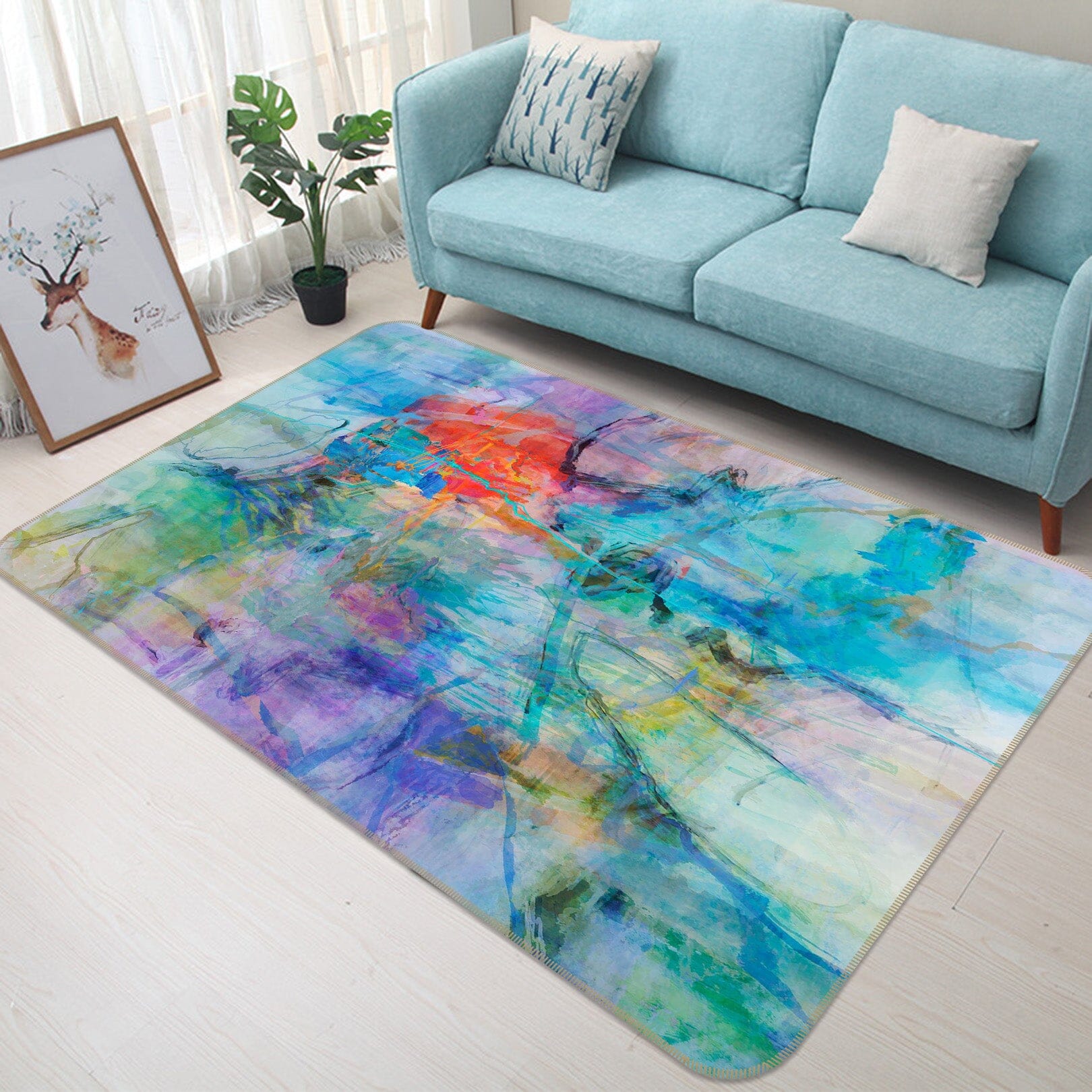 3D Color Graffiti 108 Michael Tienhaara Rug Non Slip Rug Mat Mat AJ Creativity Home 