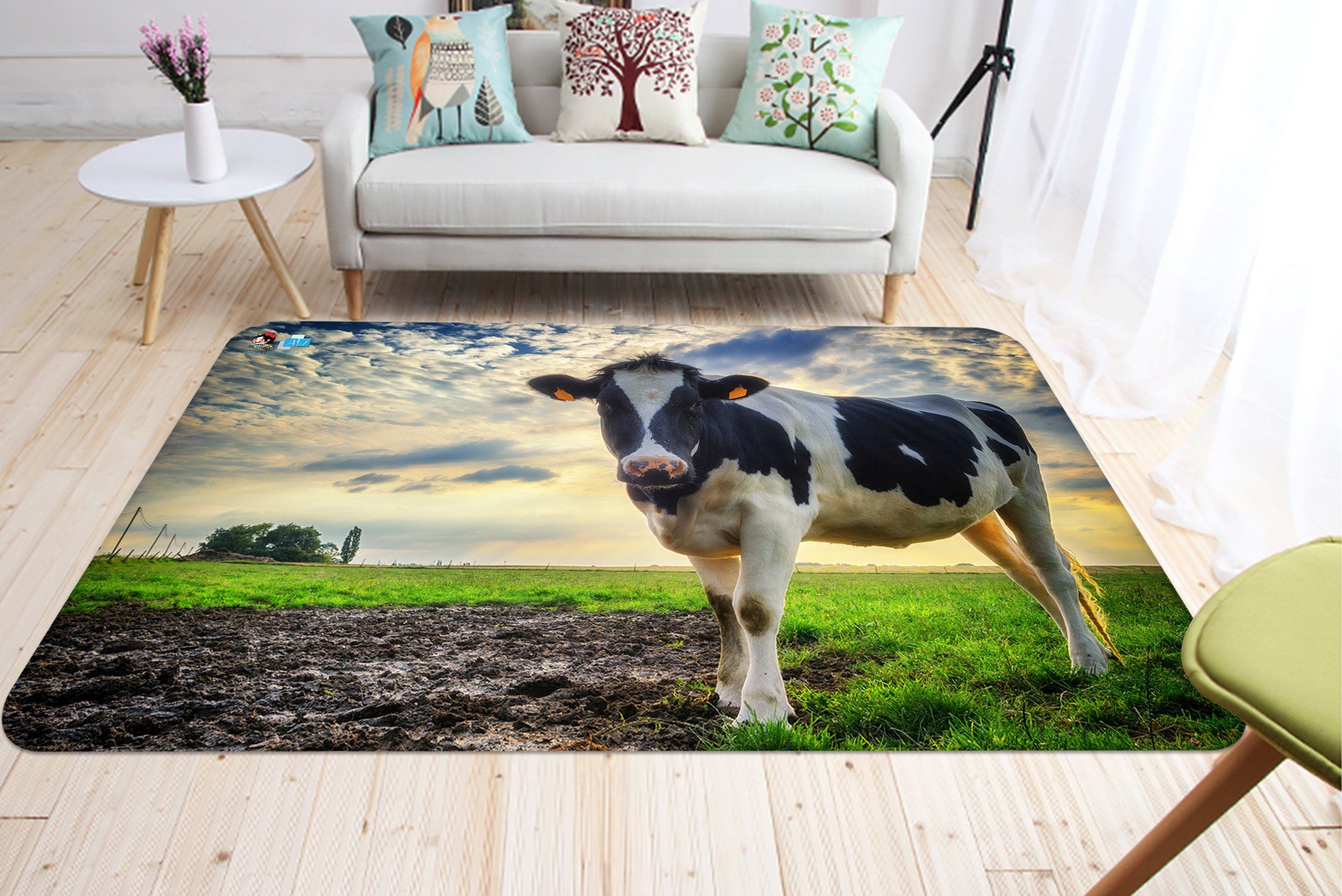 3D Cow 6428 Non Slip Rug Mat Mat AJ Creativity Home 