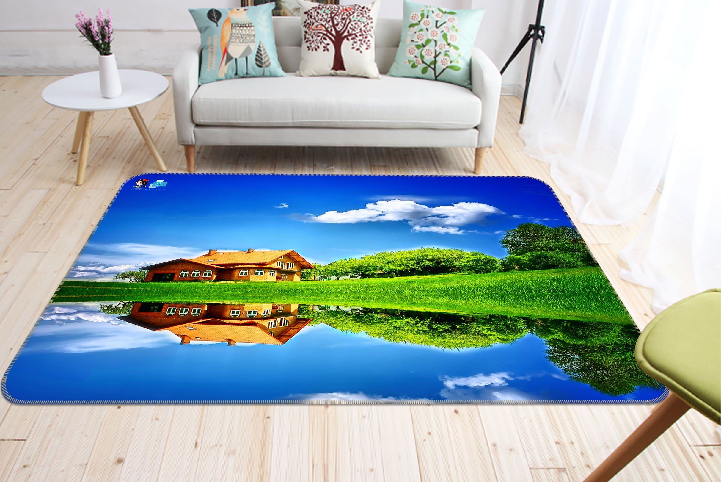 3D House Reflection 415 Non Slip Rug Mat Mat AJ Creativity Home 