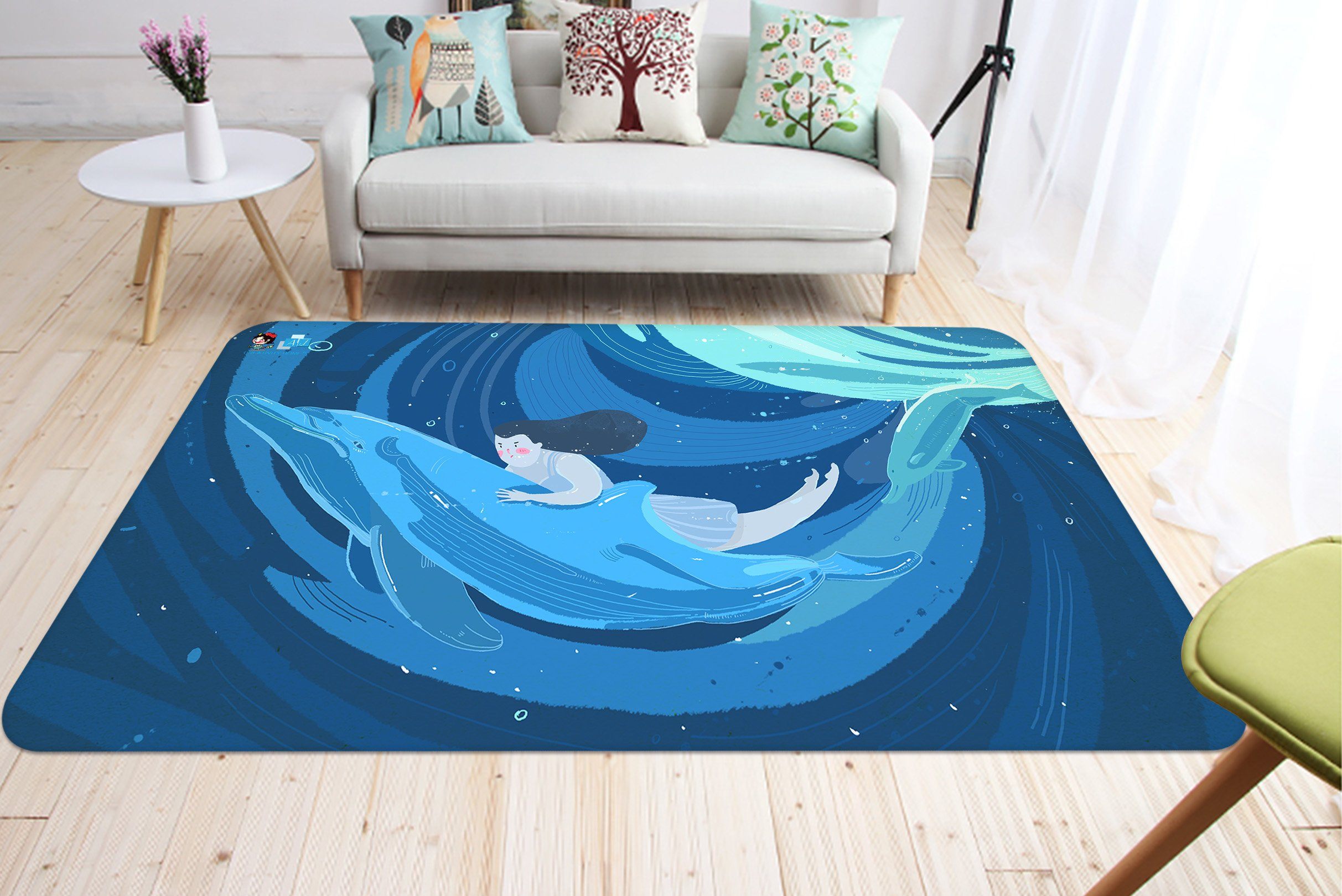 3D Dolphin 4362 Non Slip Rug Mat Mat AJ Creativity Home 
