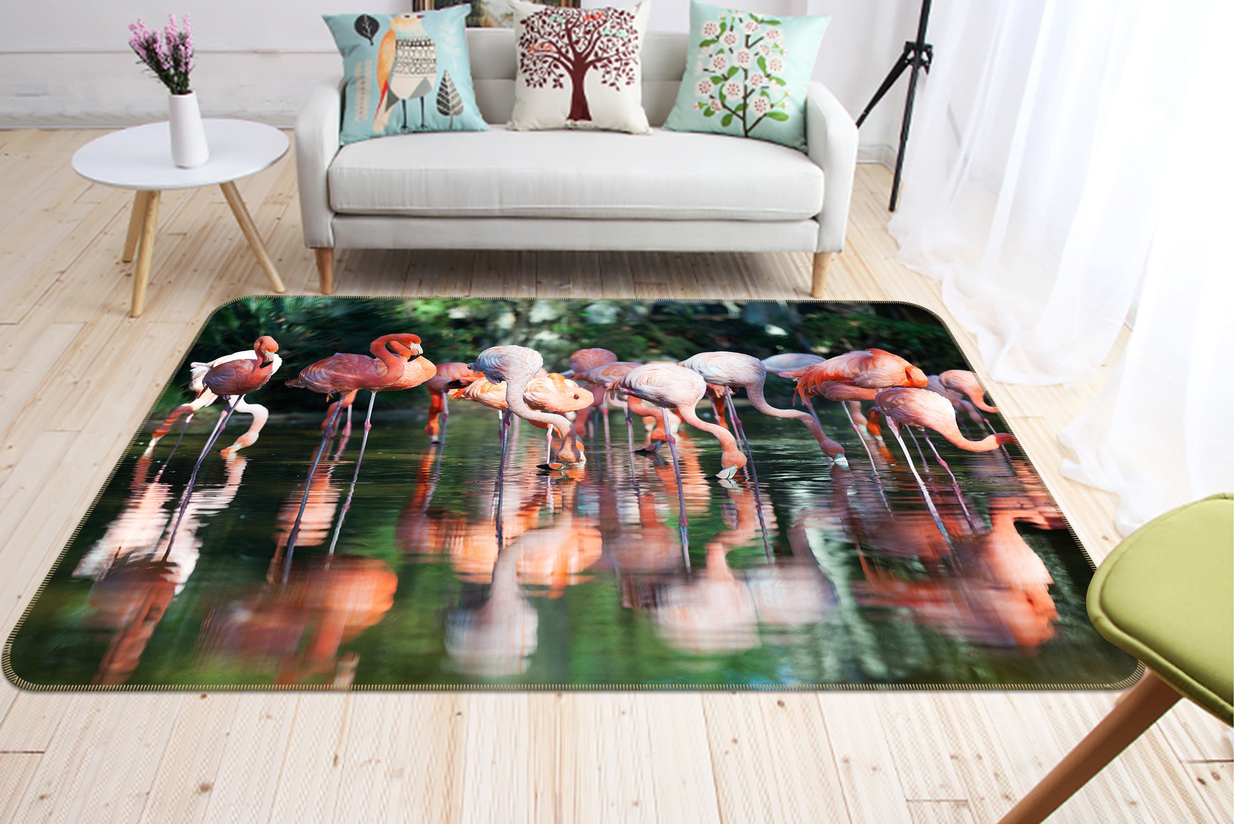 3D Waterside Group Flamingo 82104 Animal Non Slip Rug Mat