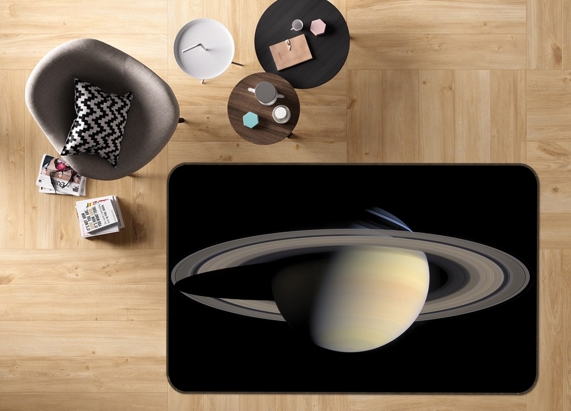 3D Saturn 75154 Non Slip Rug Mat