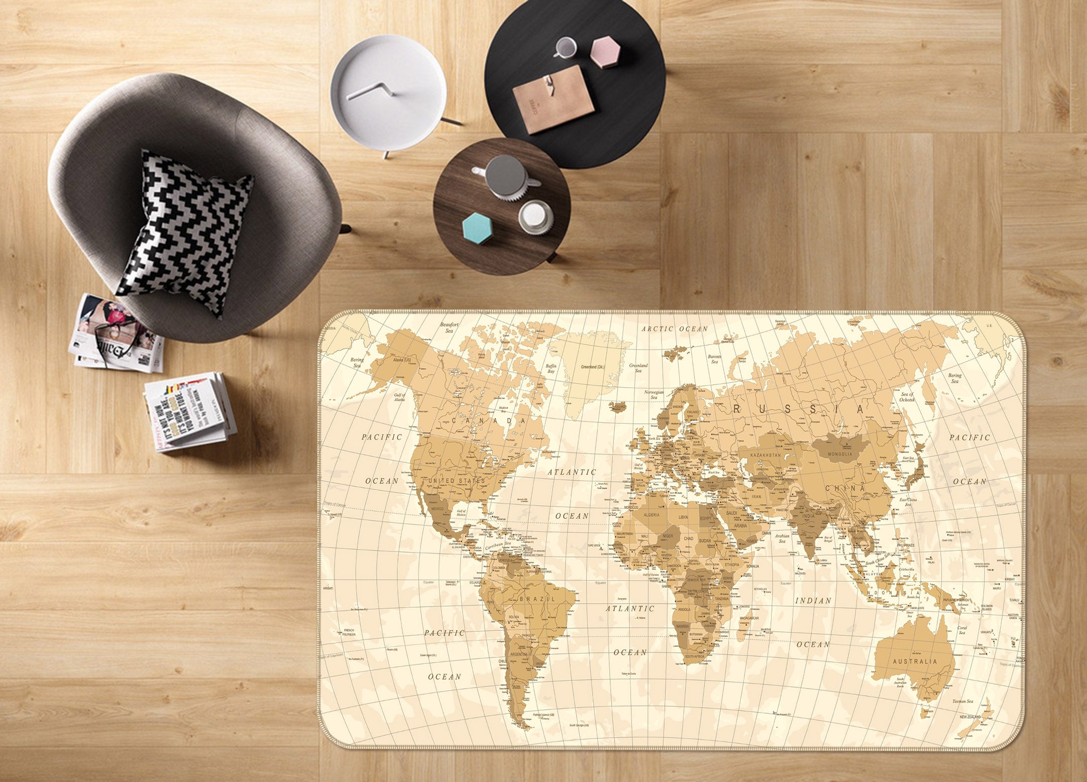 3D Map 34154 Non Slip Rug Mat