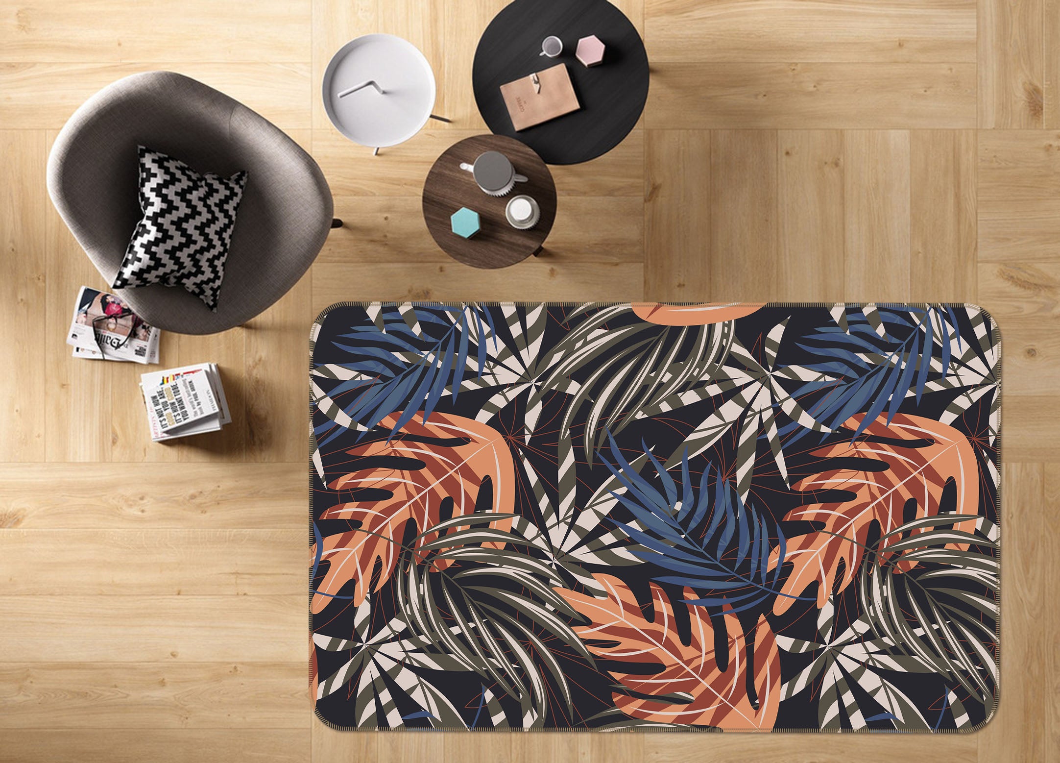 3D Leaves 31049 Non Slip Rug Mat