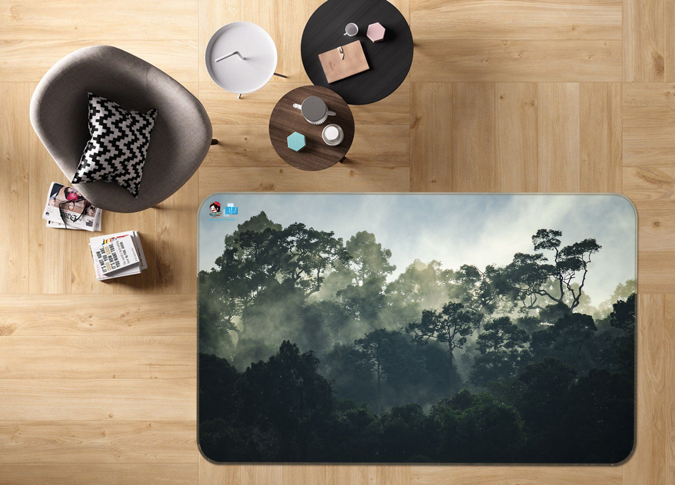 3D Deep Forest 103 Non Slip Rug Mat Mat AJ Creativity Home 