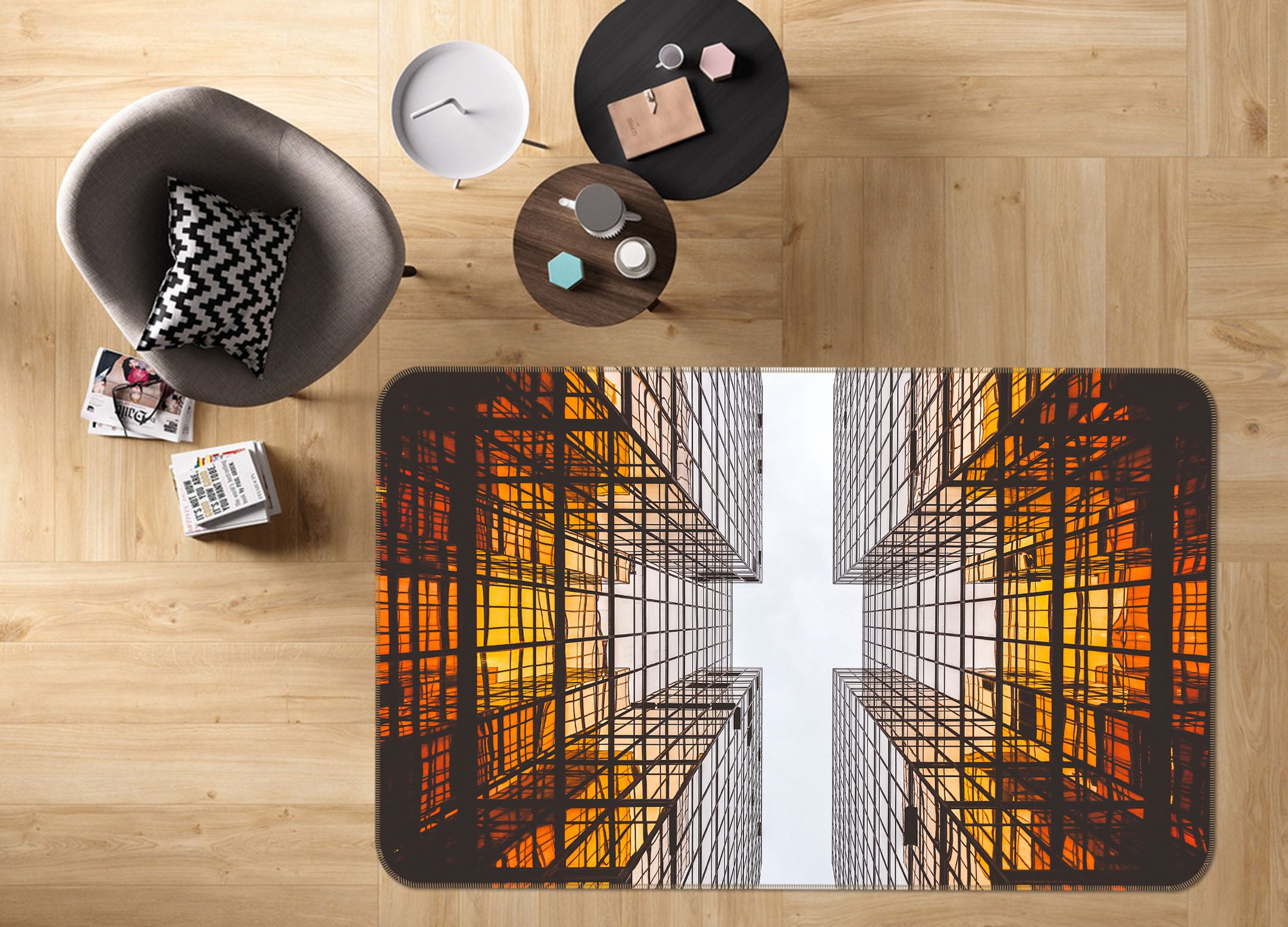 3D Building 36096 Non Slip Rug Mat