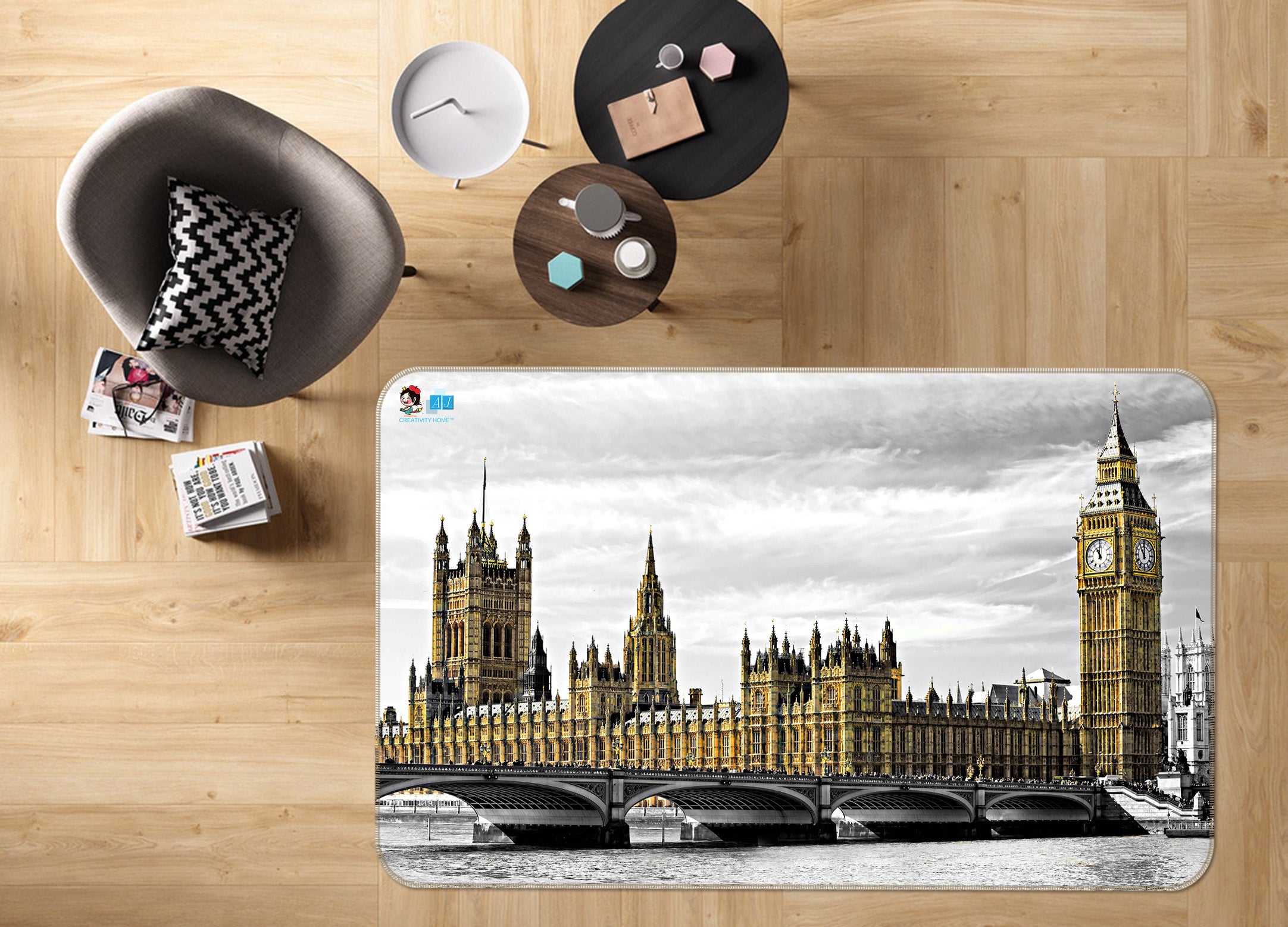 3D Building 66077 Non Slip Rug Mat
