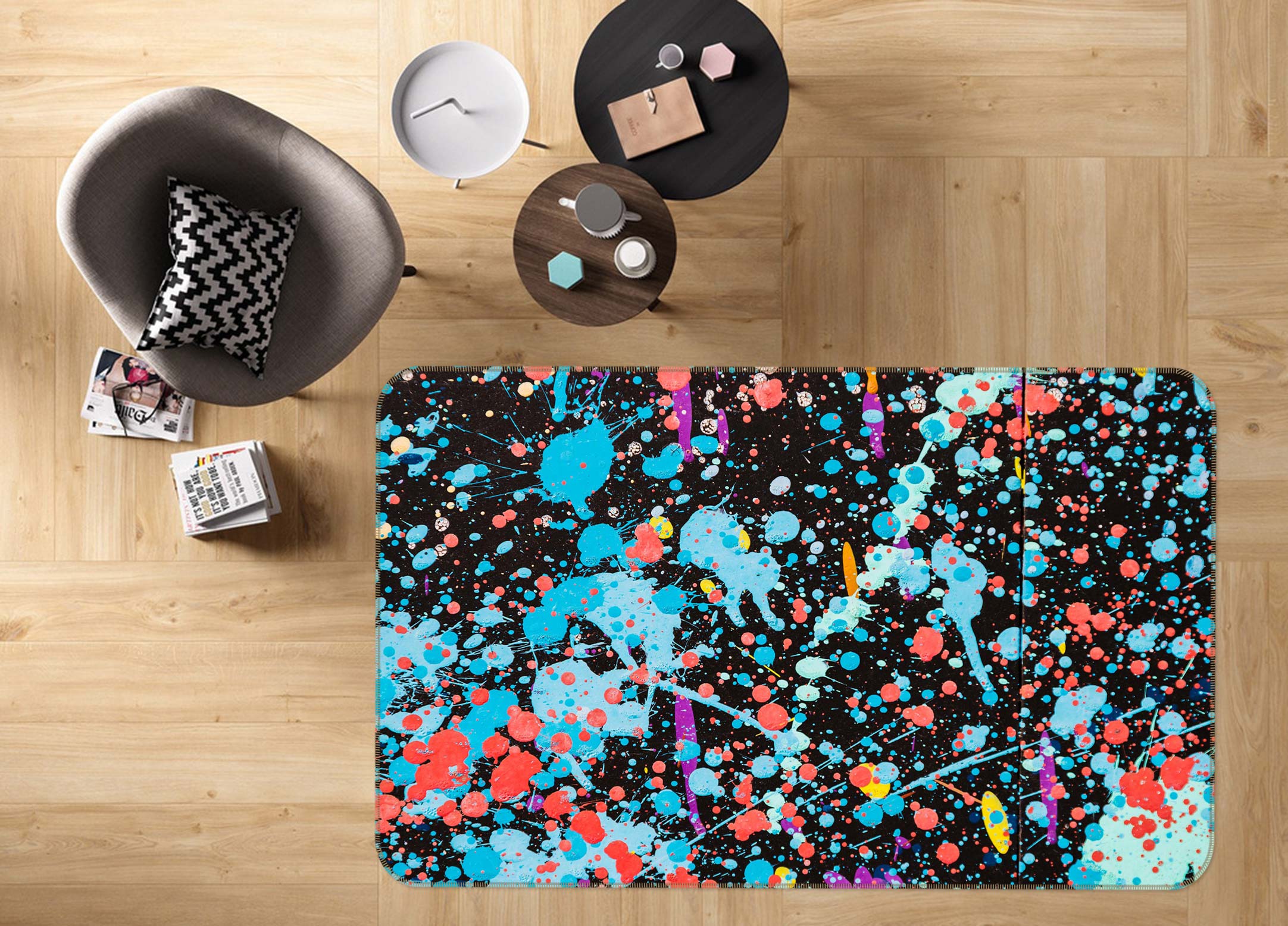 3D Colorful 30079 Non Slip Rug Mat