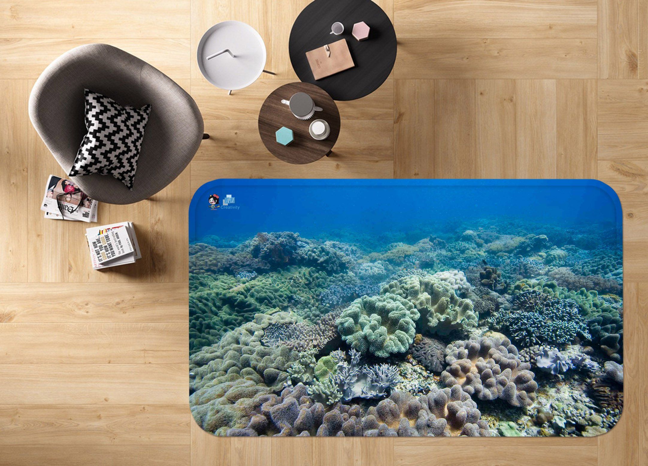 3D Seabed Corals 54 Non Slip Rug Mat Mat AJ Creativity Home 