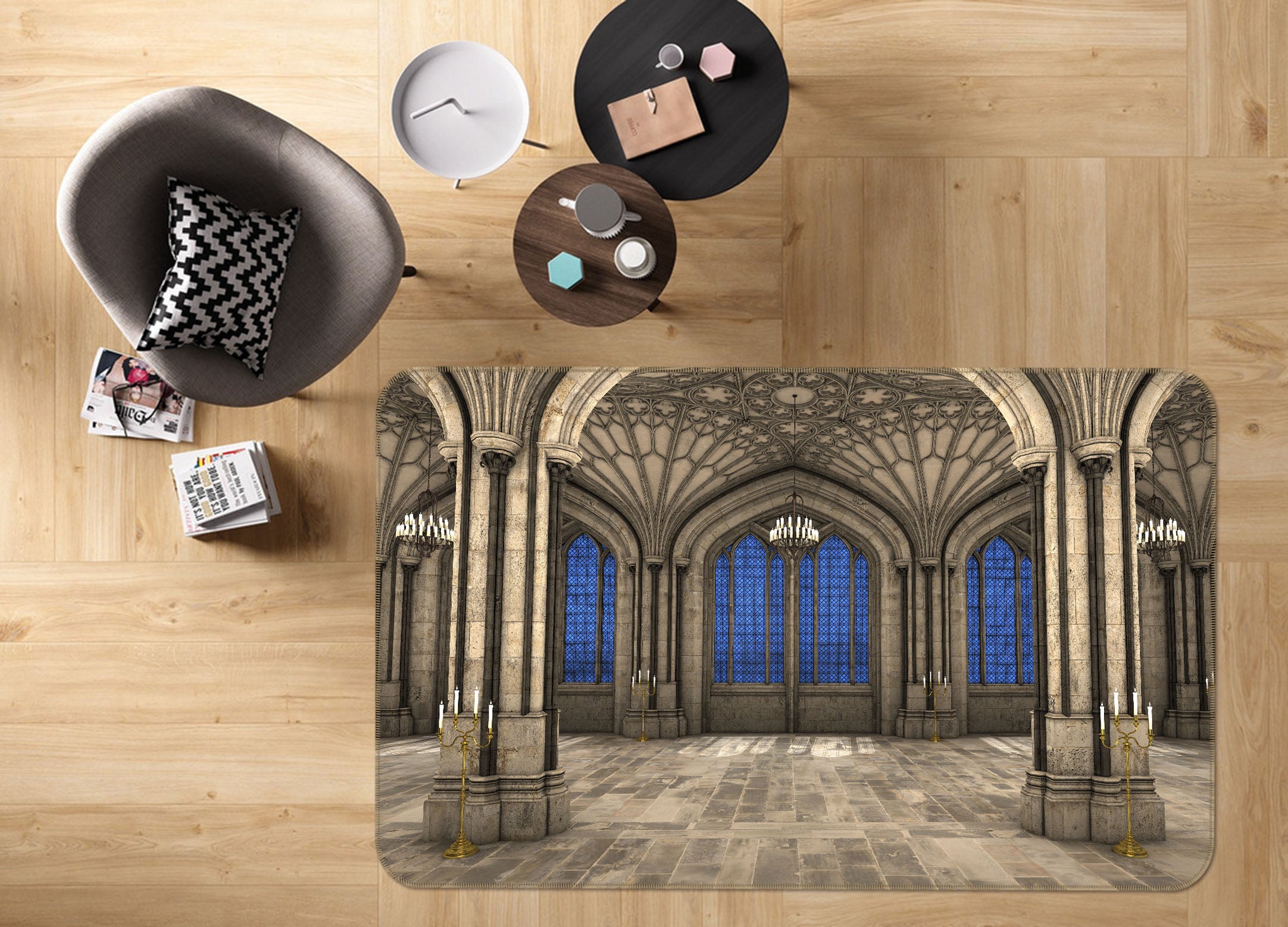 3D Window 36063 Non Slip Rug Mat