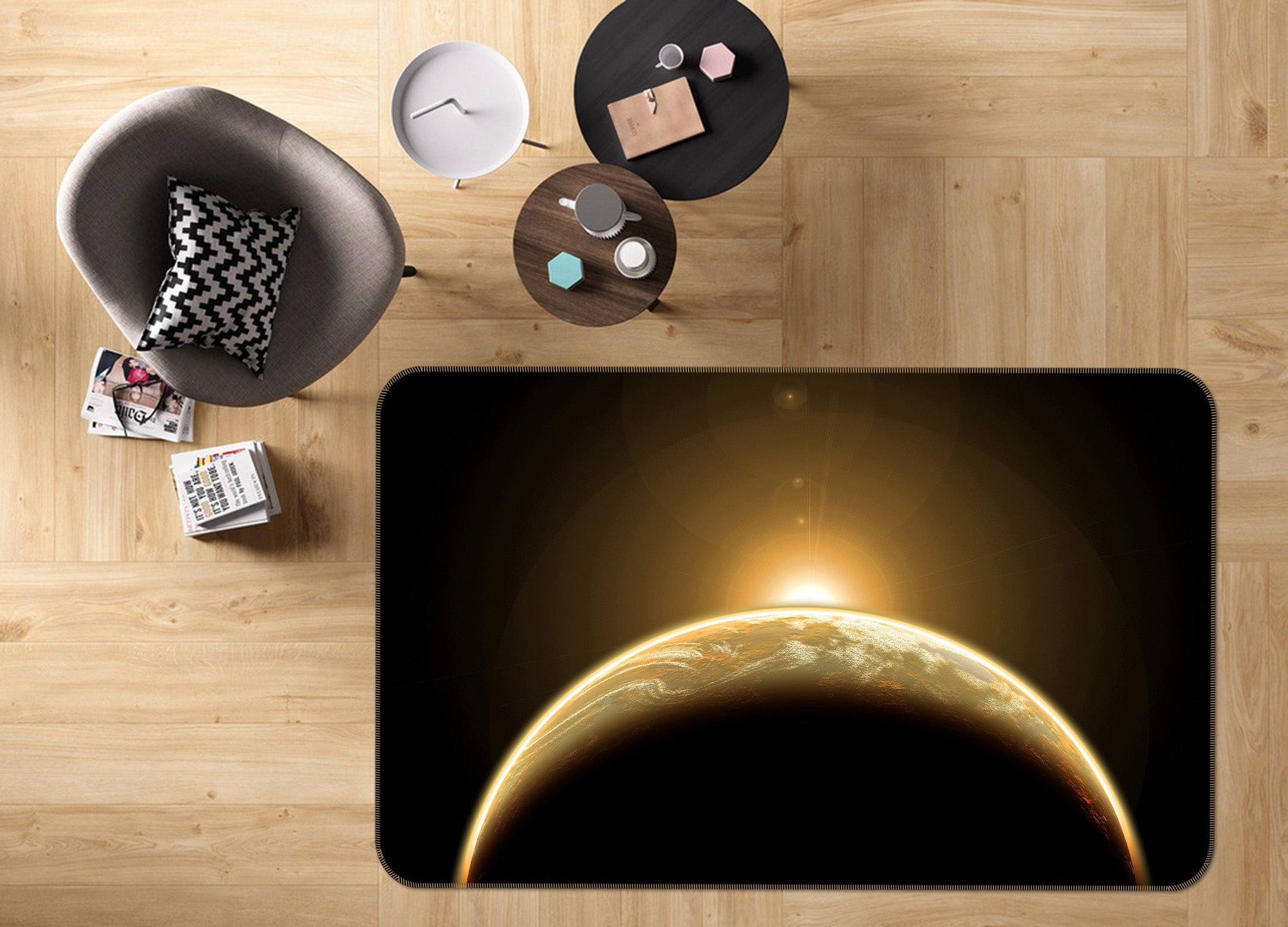 3D Planet 31145 Non Slip Rug Mat