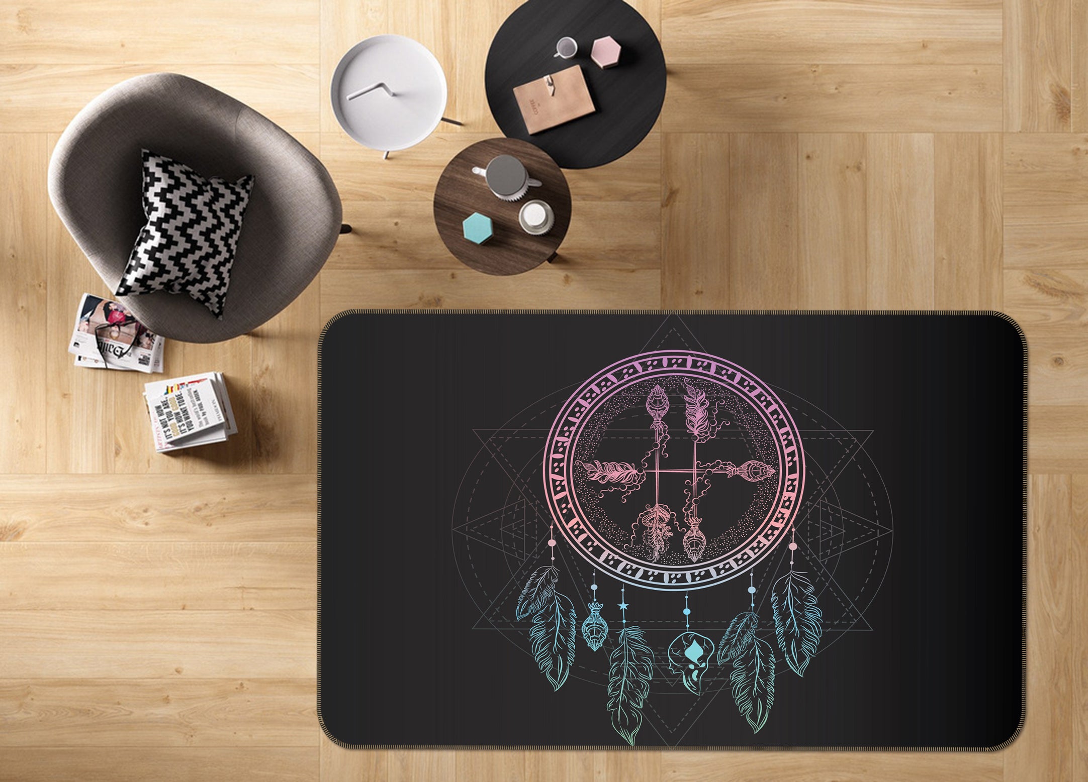 3D Dreamcatcher 37073 Non Slip Rug Mat