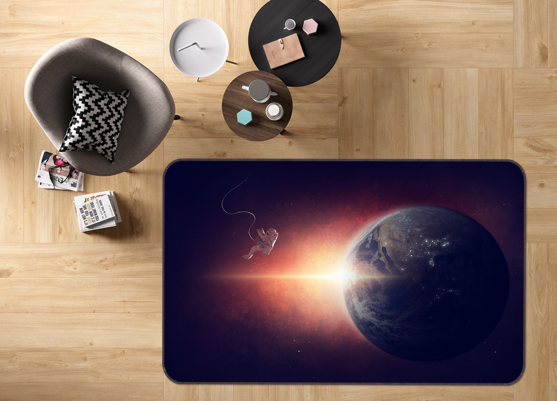 3D Earth 36100 Non Slip Rug Mat