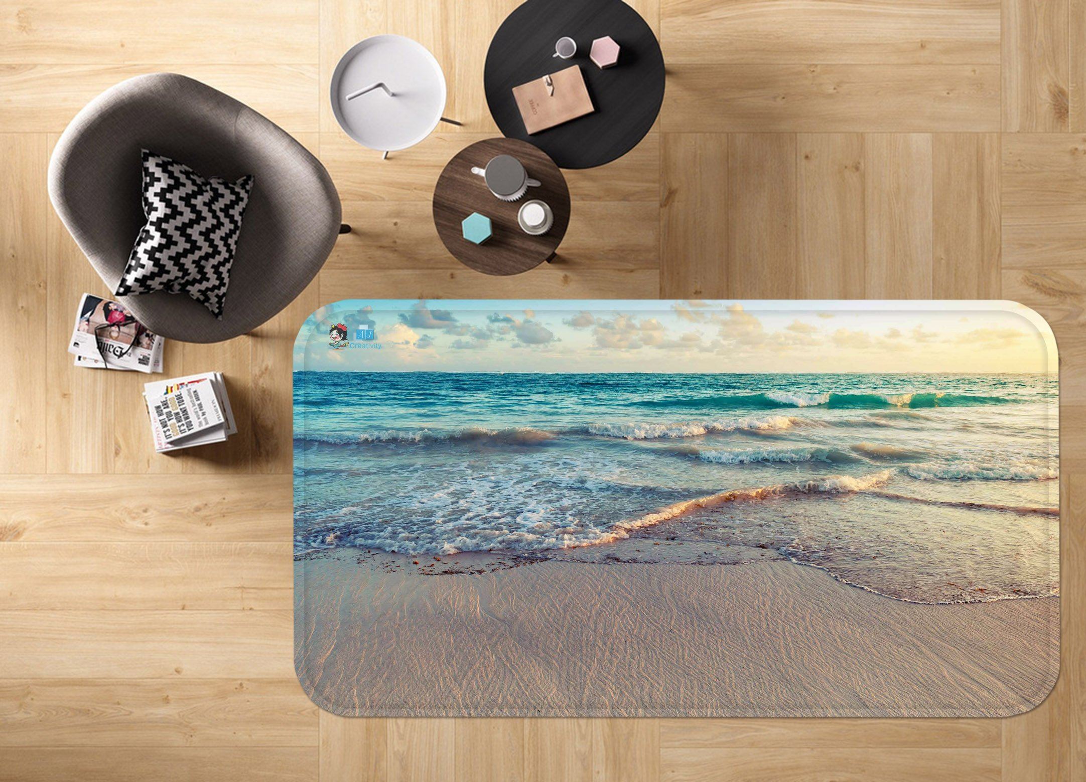 3D Calm Sea 103 Non Slip Rug Mat Mat AJ Creativity Home 