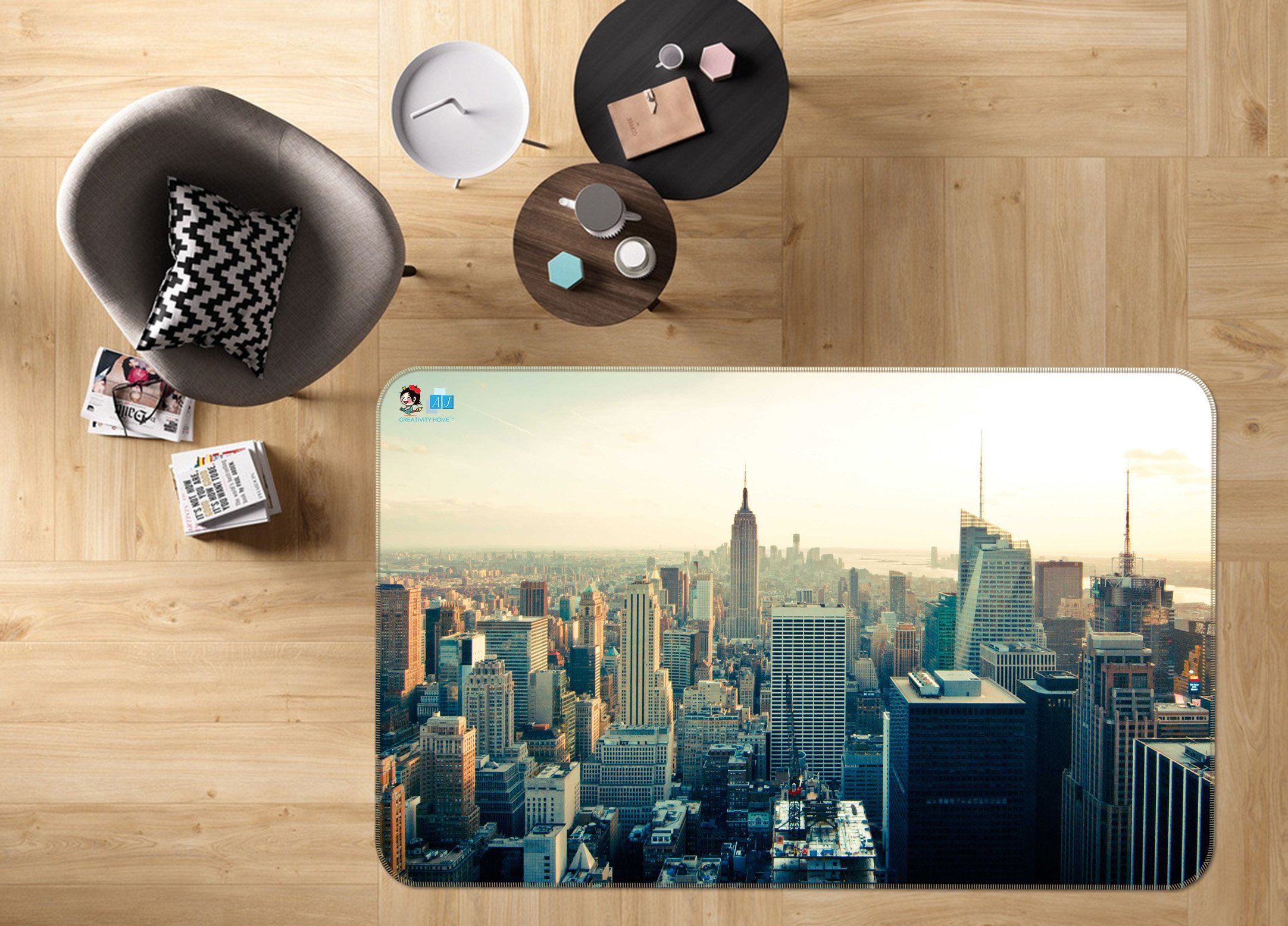 3D High-Rise Building 293 Non Slip Rug Mat Mat AJ Creativity Home 