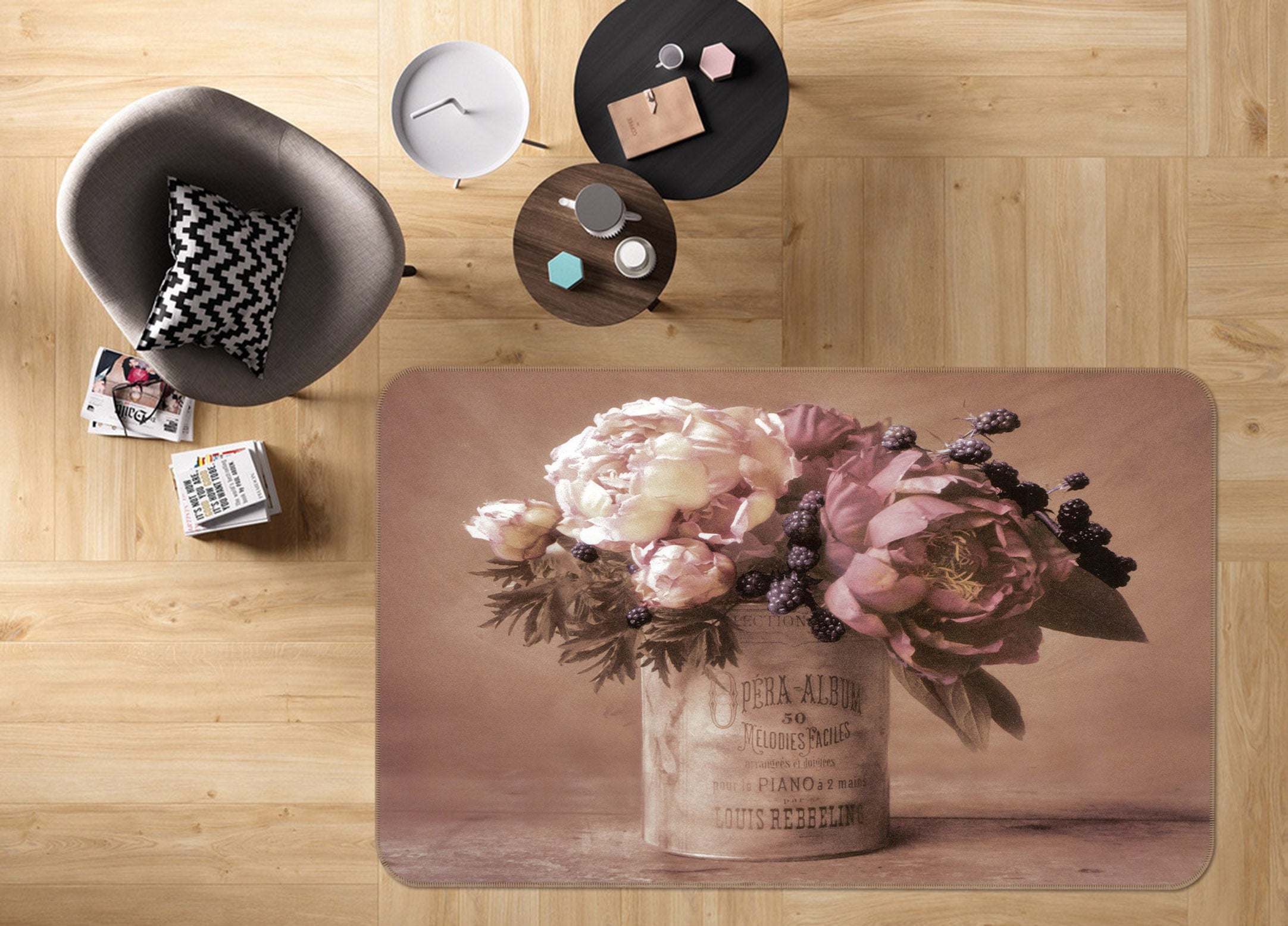 3D Vase 32055 Non Slip Rug Mat