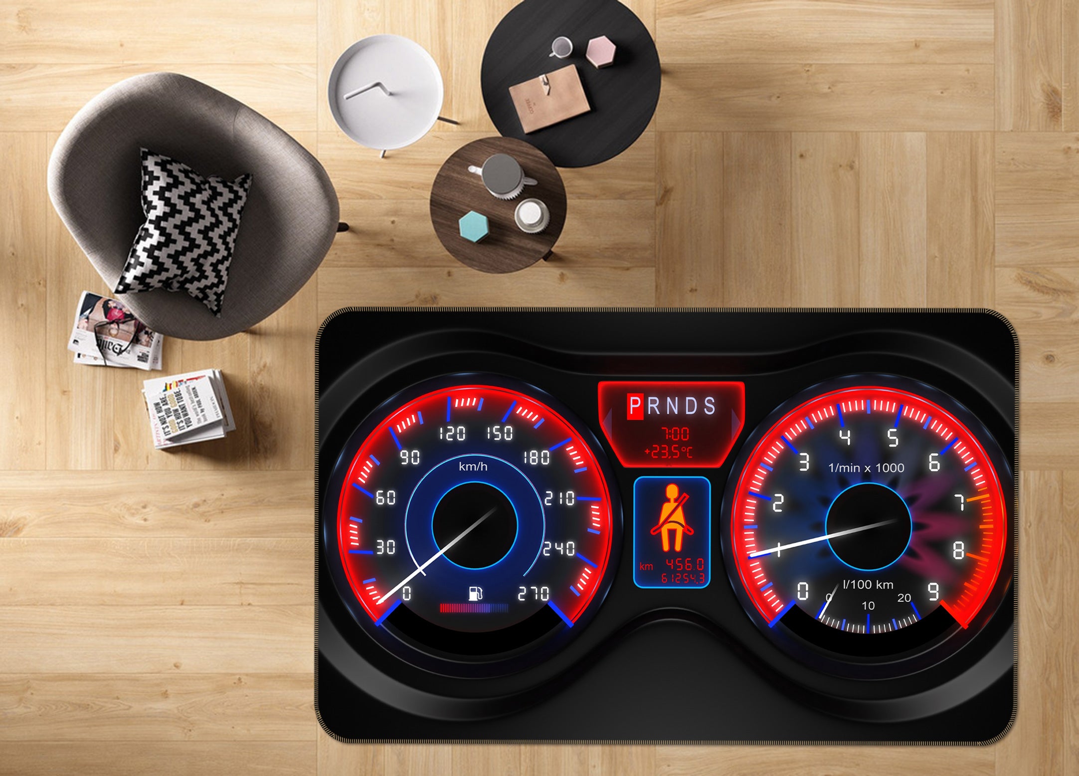 3D Dash Board 67178 Vehicle Non Slip Rug Mat