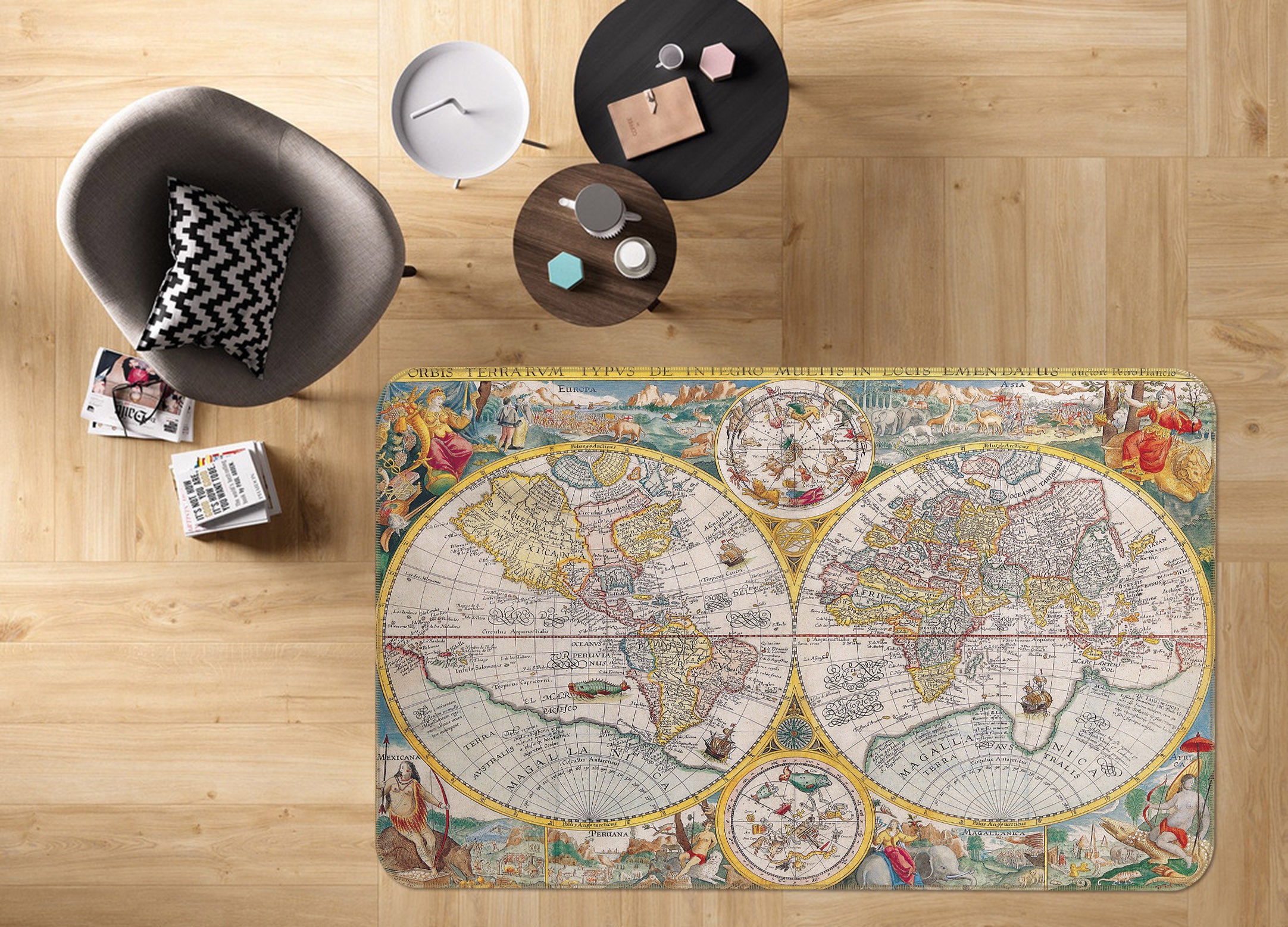 3D Map 36178 Non Slip Rug Mat