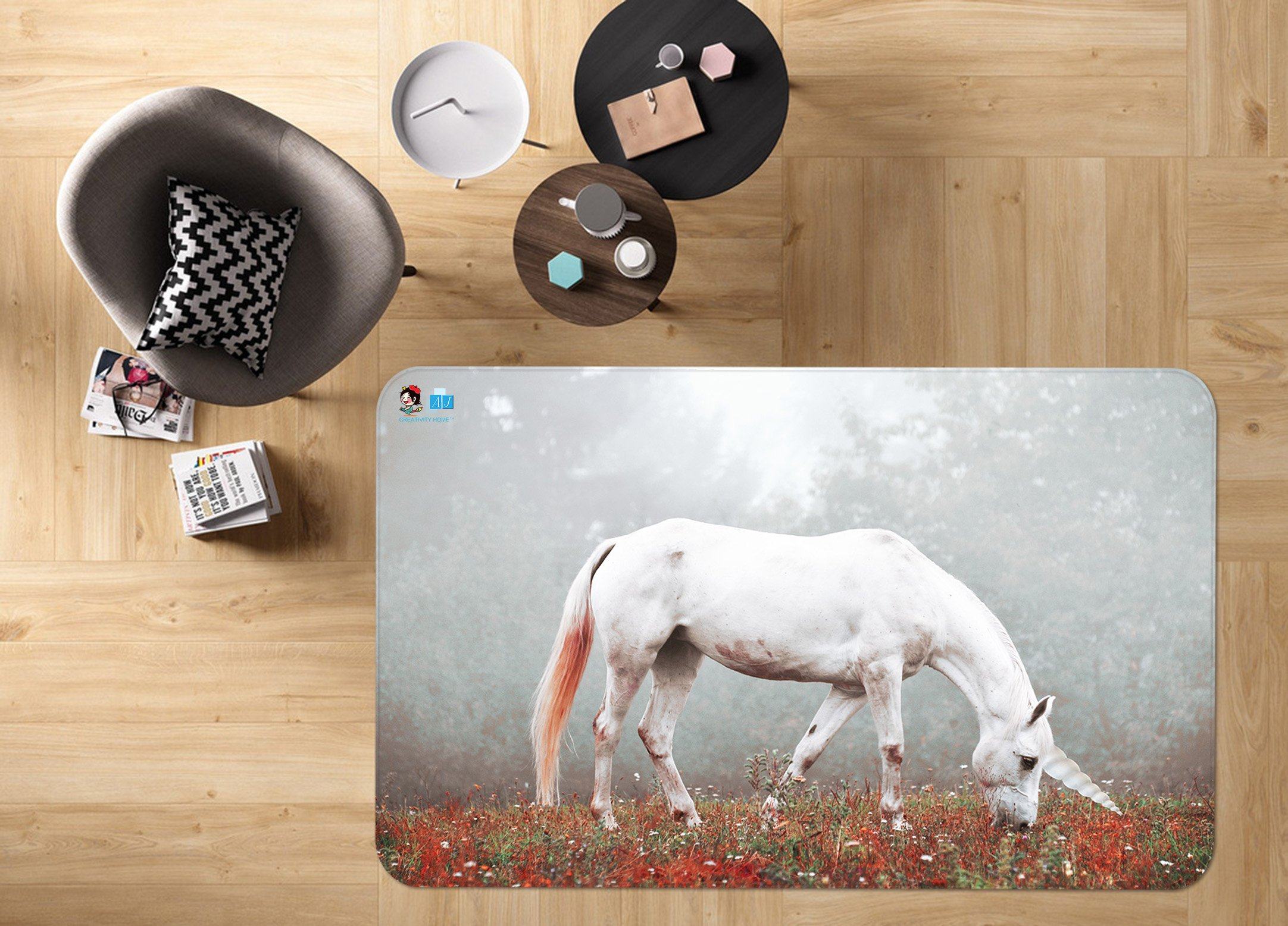 3D Flower Sea Unicorn 76 Non Slip Rug Mat Mat AJ Creativity Home 