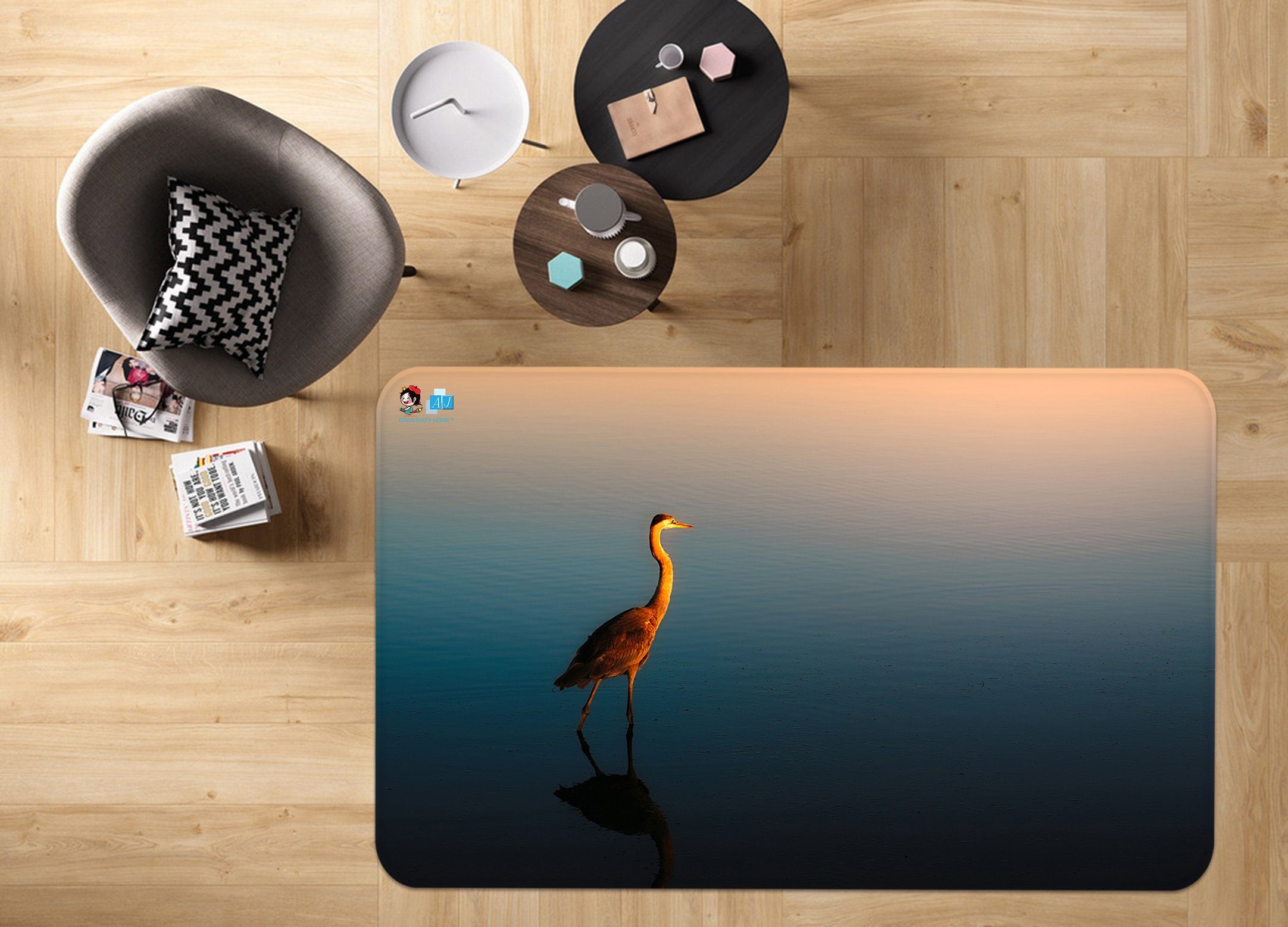 3D Migratory Bird 36 Non Slip Rug Mat Mat AJ Creativity Home 