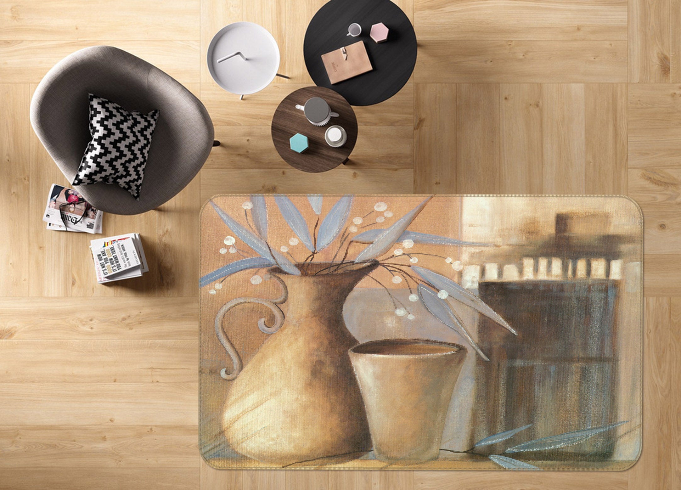 3D Vase 32029 Non Slip Rug Mat