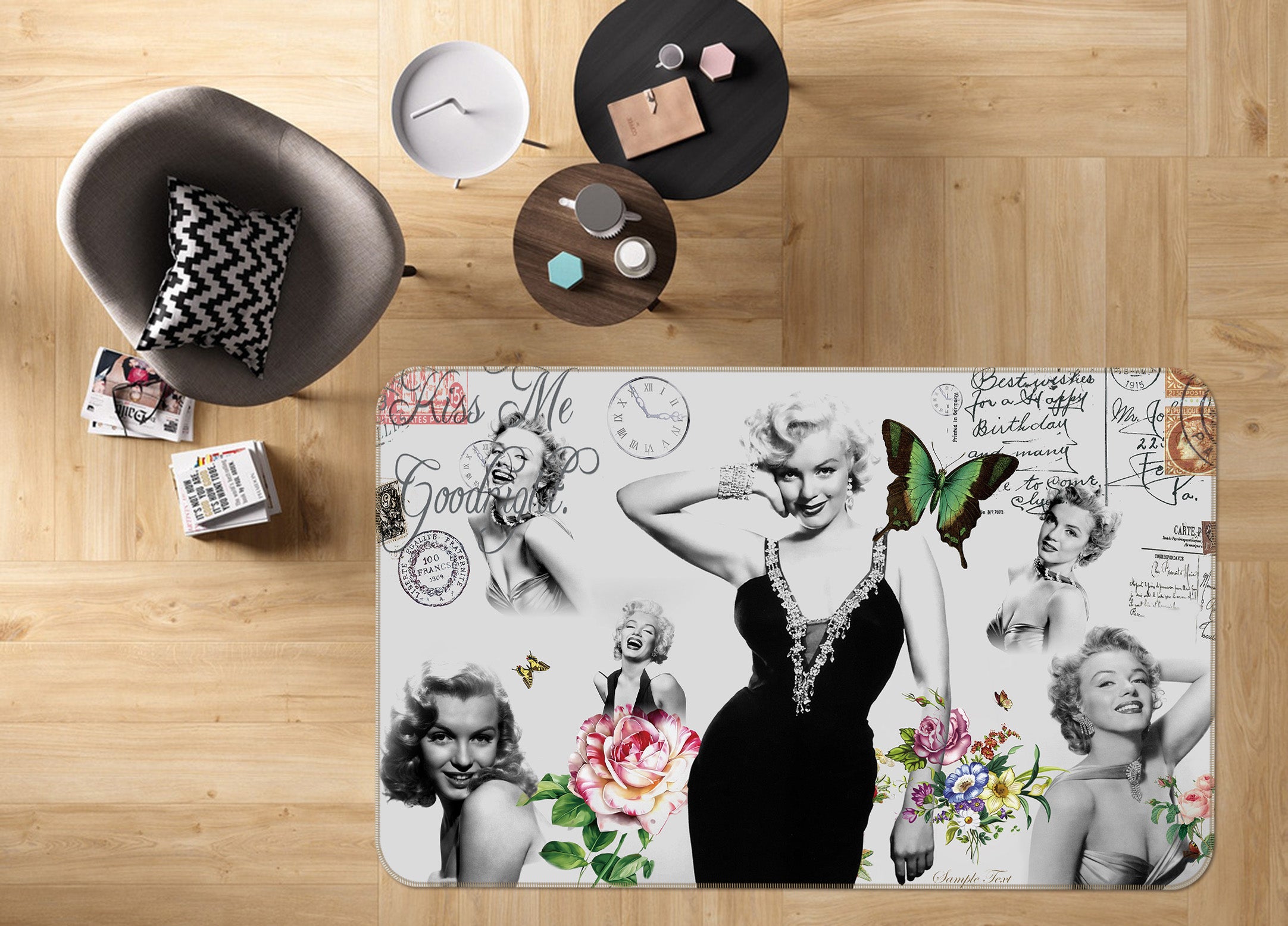 3D Marilyn Monroe 65111 Non Slip Rug Mat
