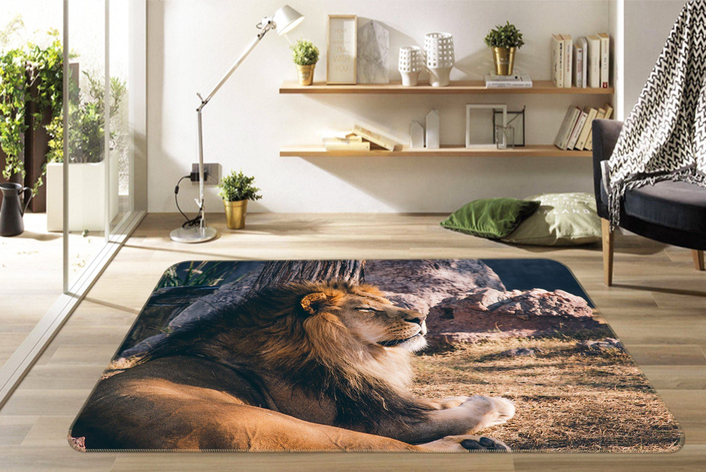 3D Lion 609 Animal Non Slip Rug Mat Mat AJ Creativity Home 