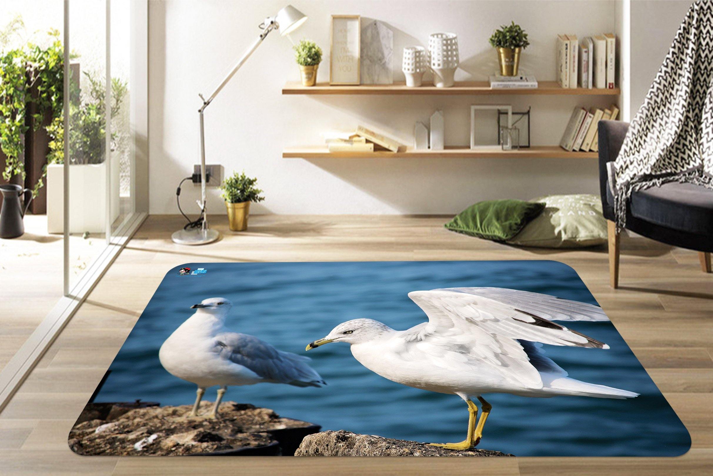 3D Seagull 6524 Non Slip Rug Mat Mat AJ Creativity Home 
