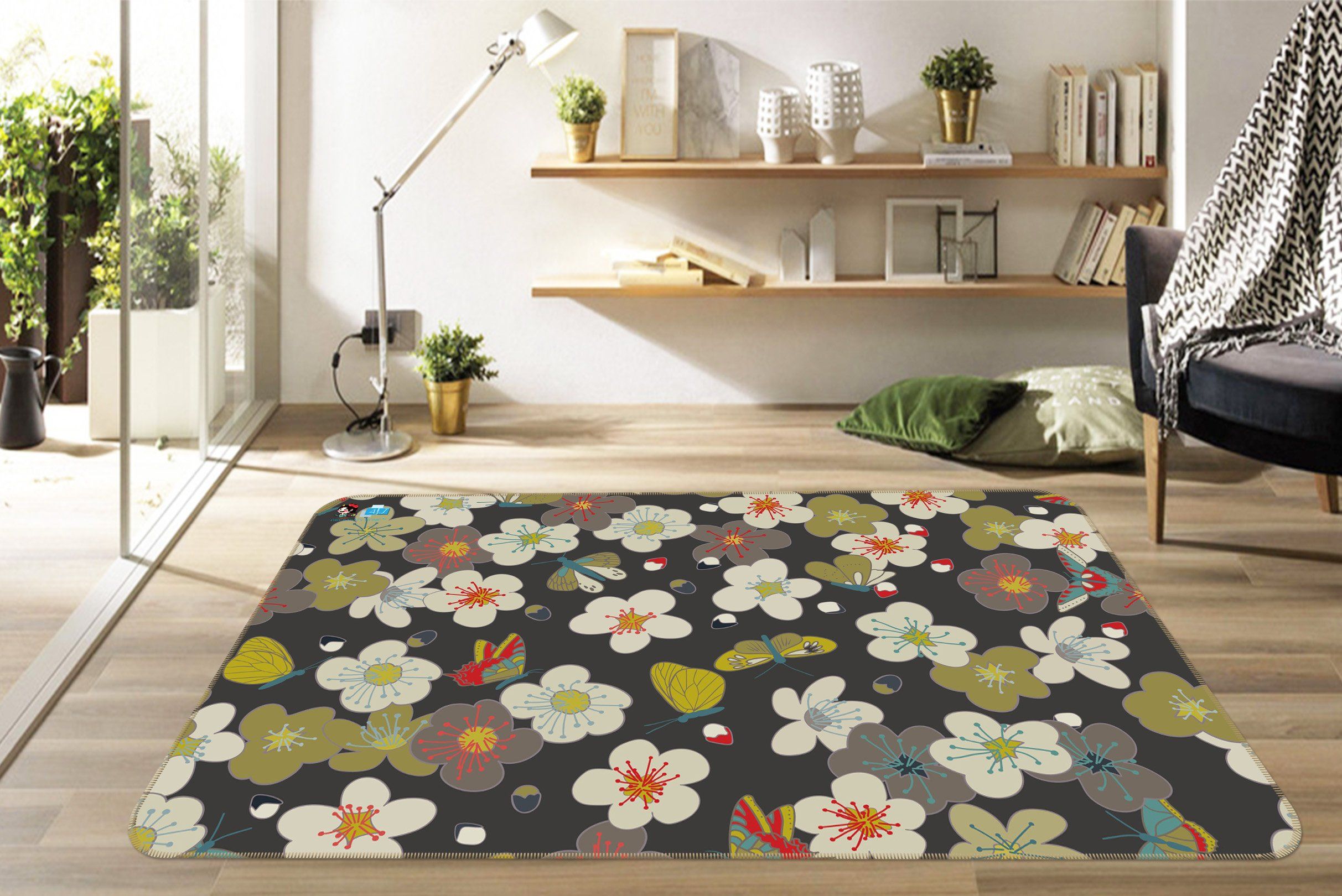3D Flowers Everywhere 145 Non Slip Rug Mat Mat AJ Creativity Home 