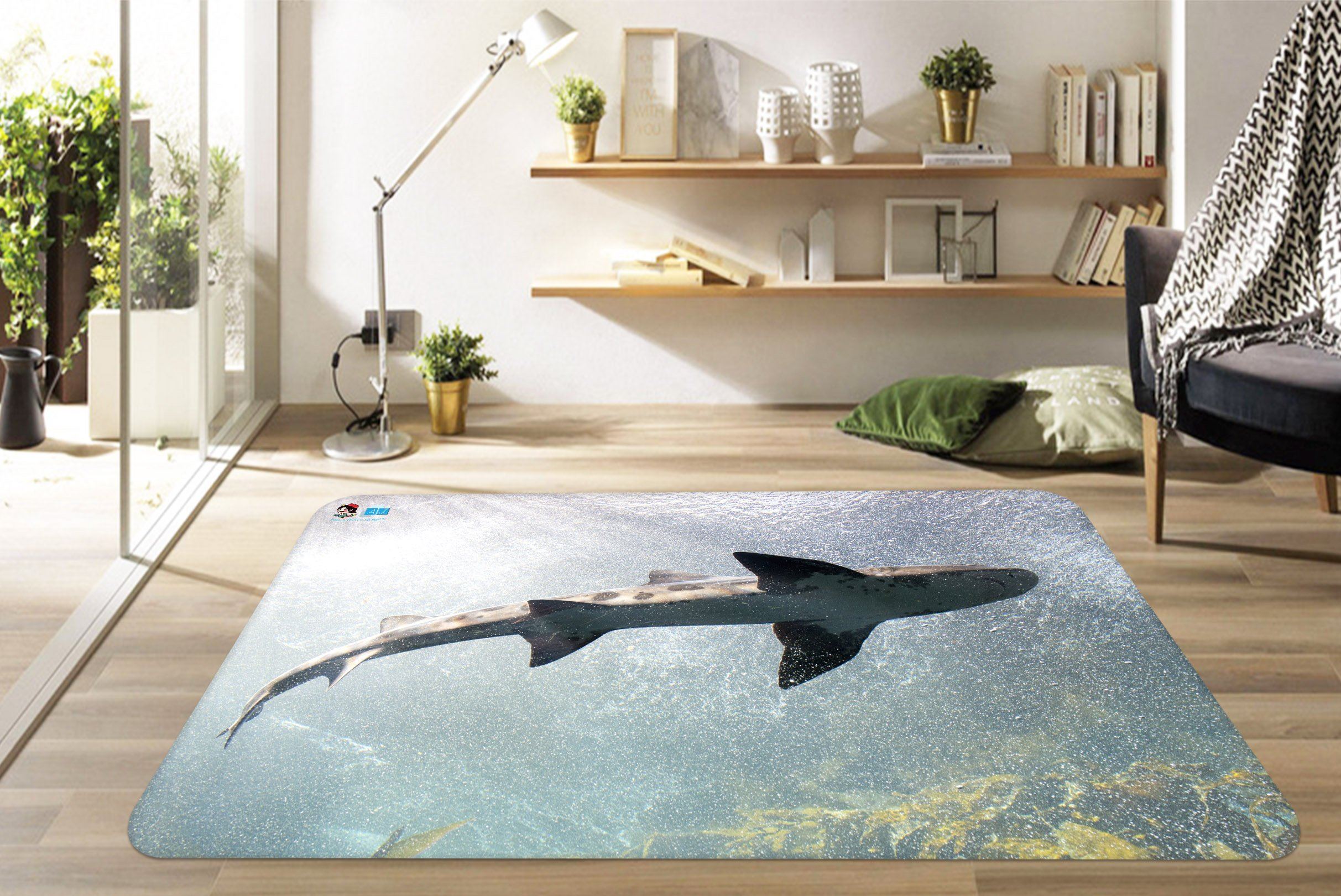 3D Shark 5129 Non Slip Rug Mat Mat AJ Creativity Home 