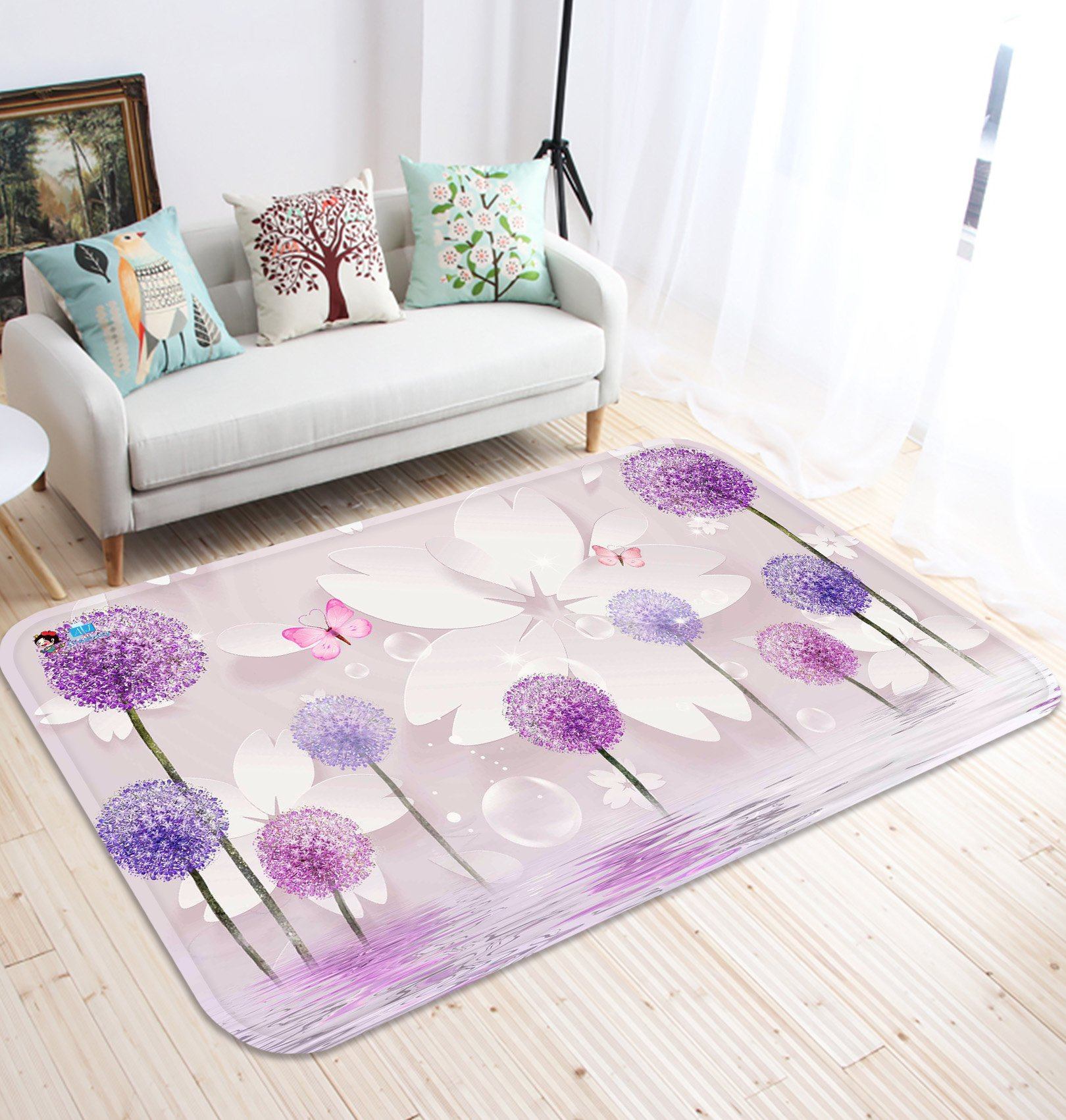 3D Pretty Dandelion 24 Non Slip Rug Mat Mat AJ Creativity Home 