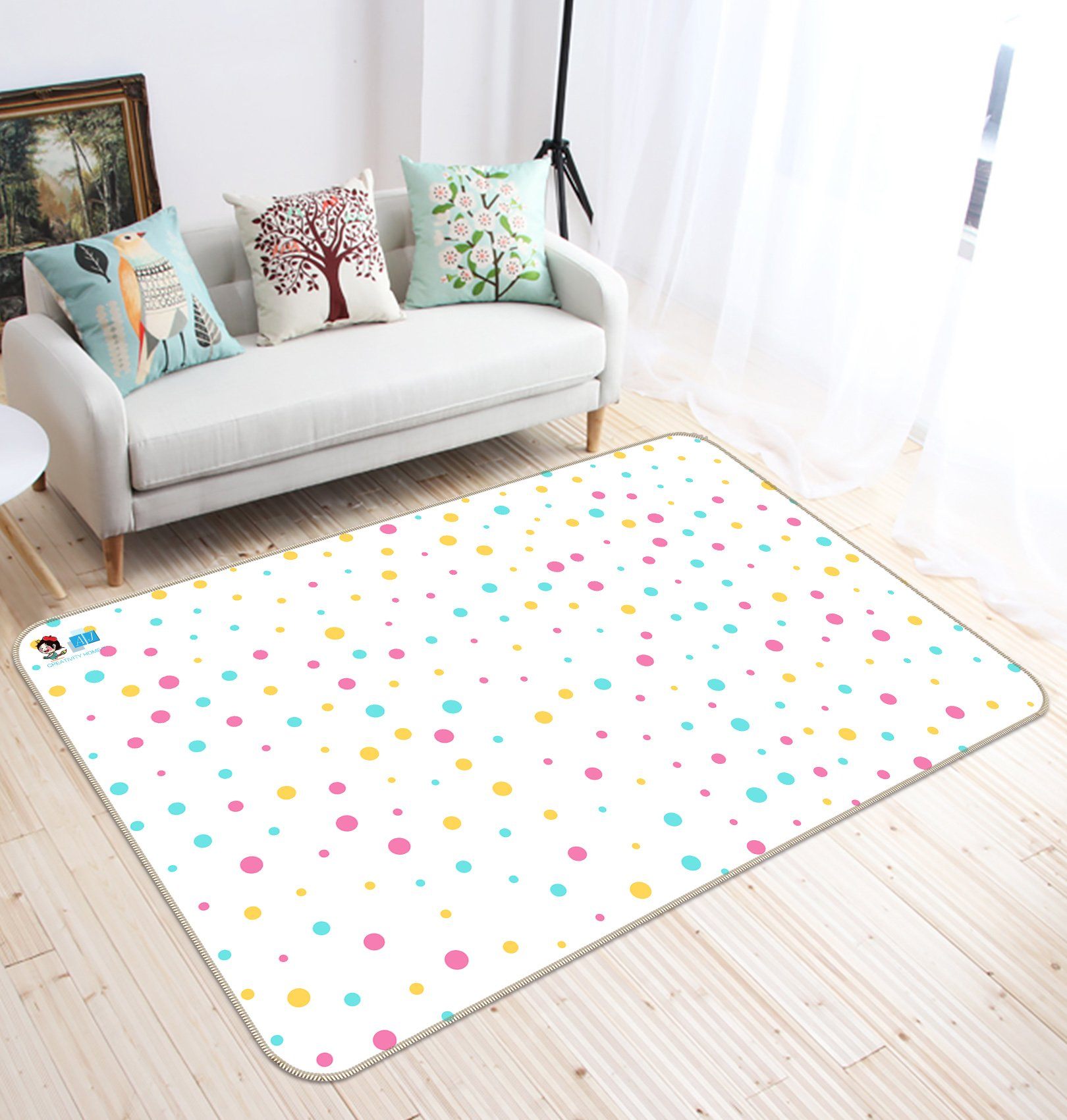 3D Colored Dots 004 Non Slip Rug Mat Mat AJ Creativity Home 