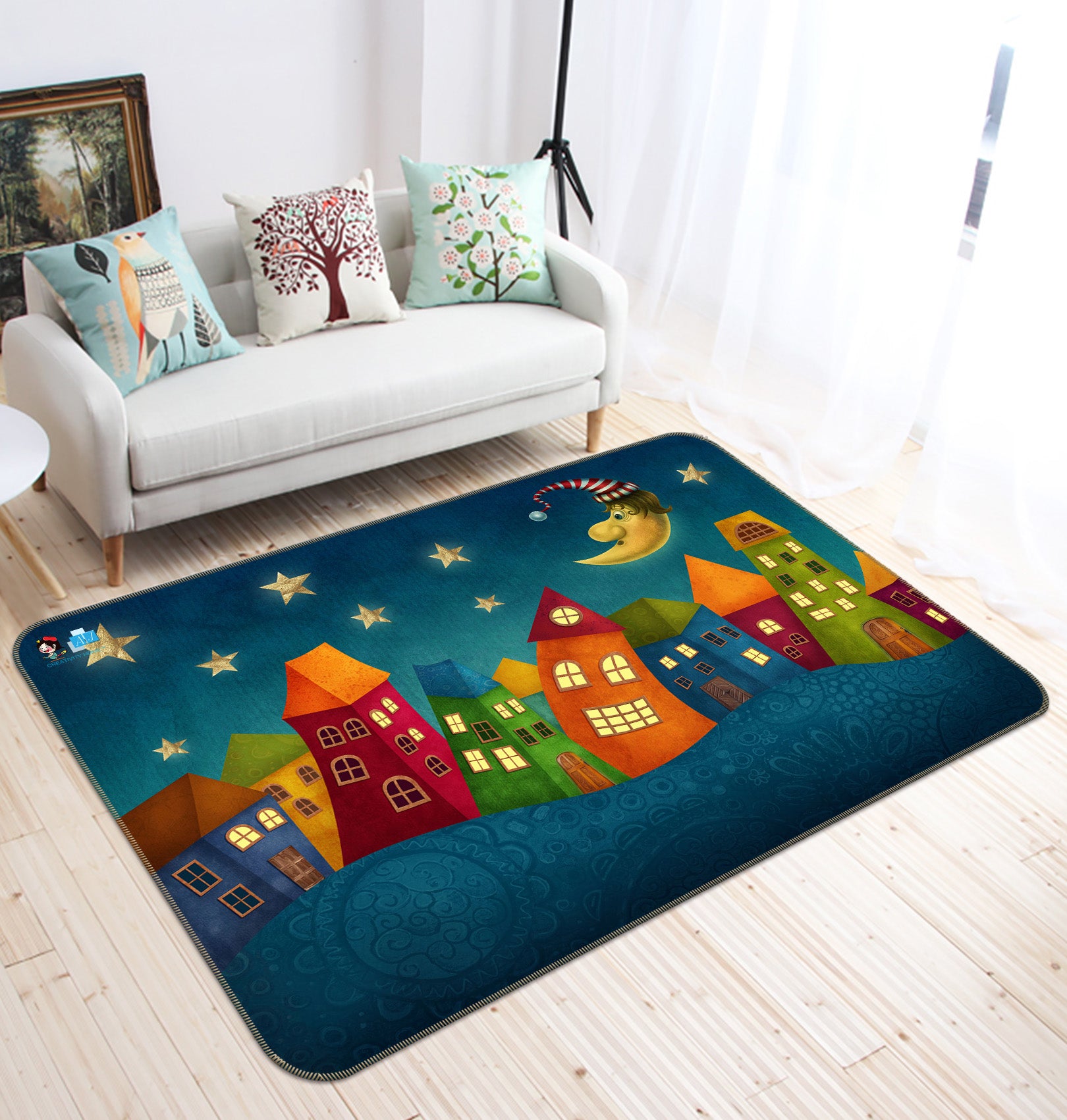 3D Colorful House 66116 Non Slip Rug Mat