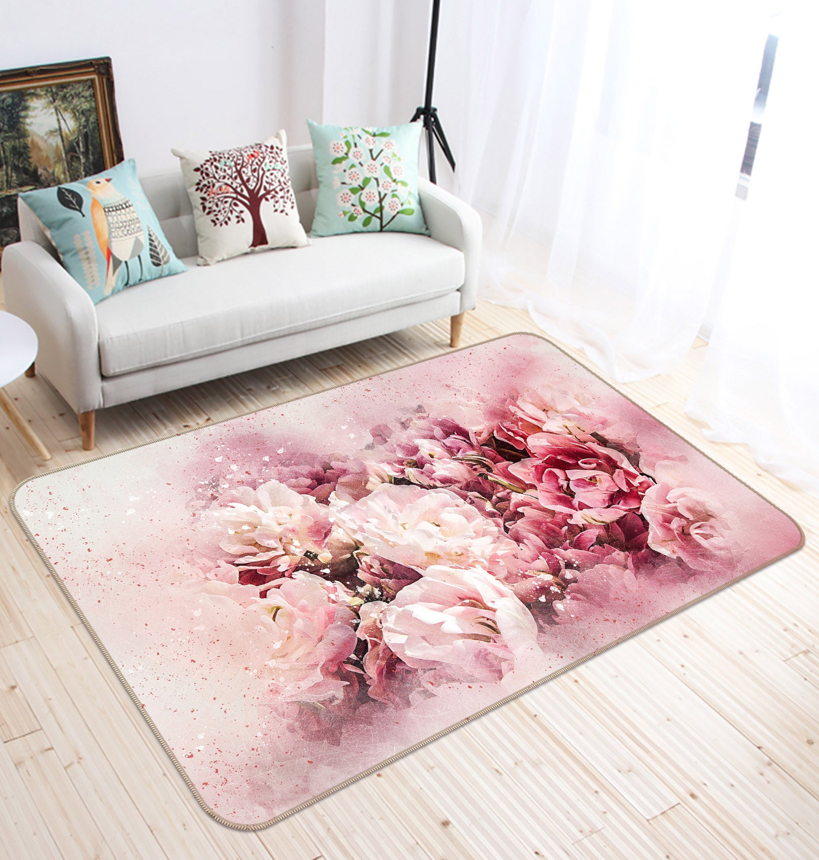 3D Flowers 36133 Non Slip Rug Mat