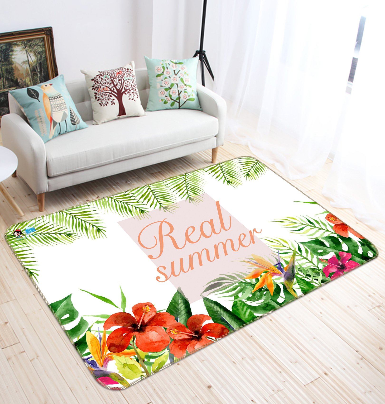 3D Safflower Plant 297 Non Slip Rug Mat Mat AJ Creativity Home 
