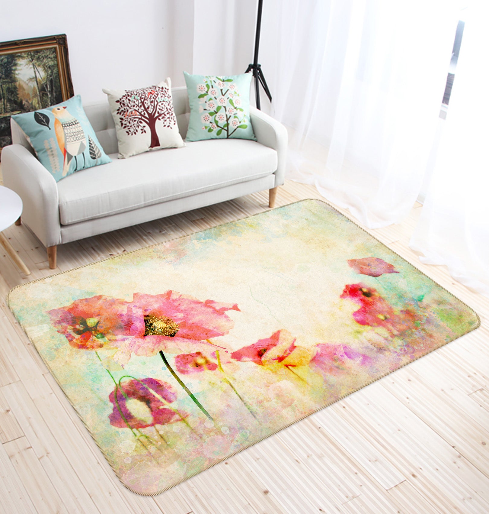 3D Flowers 34135 Non Slip Rug Mat