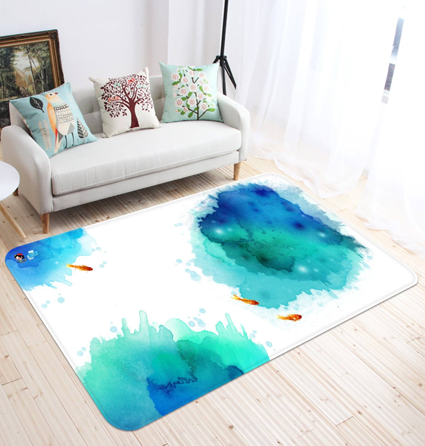 3D Watercolor 695 Non Slip Rug Mat Mat AJ Creativity Home 