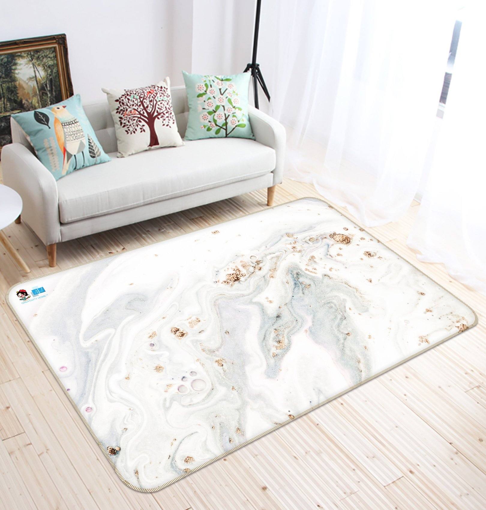 3D White Marble Texture 526 Non Slip Rug Mat Mat AJ Creativity Home 