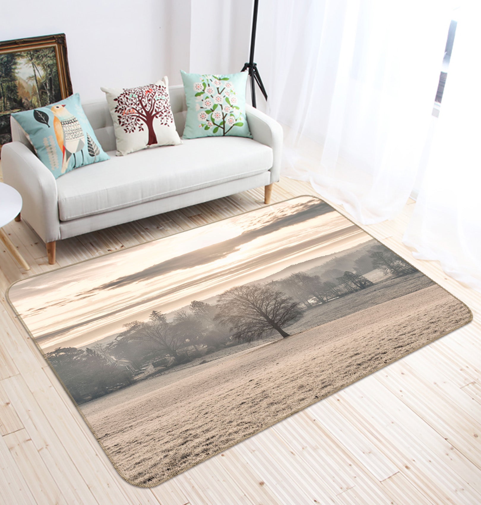 3D Evening Tree 171 Assaf Frank Rug Non Slip Rug Mat