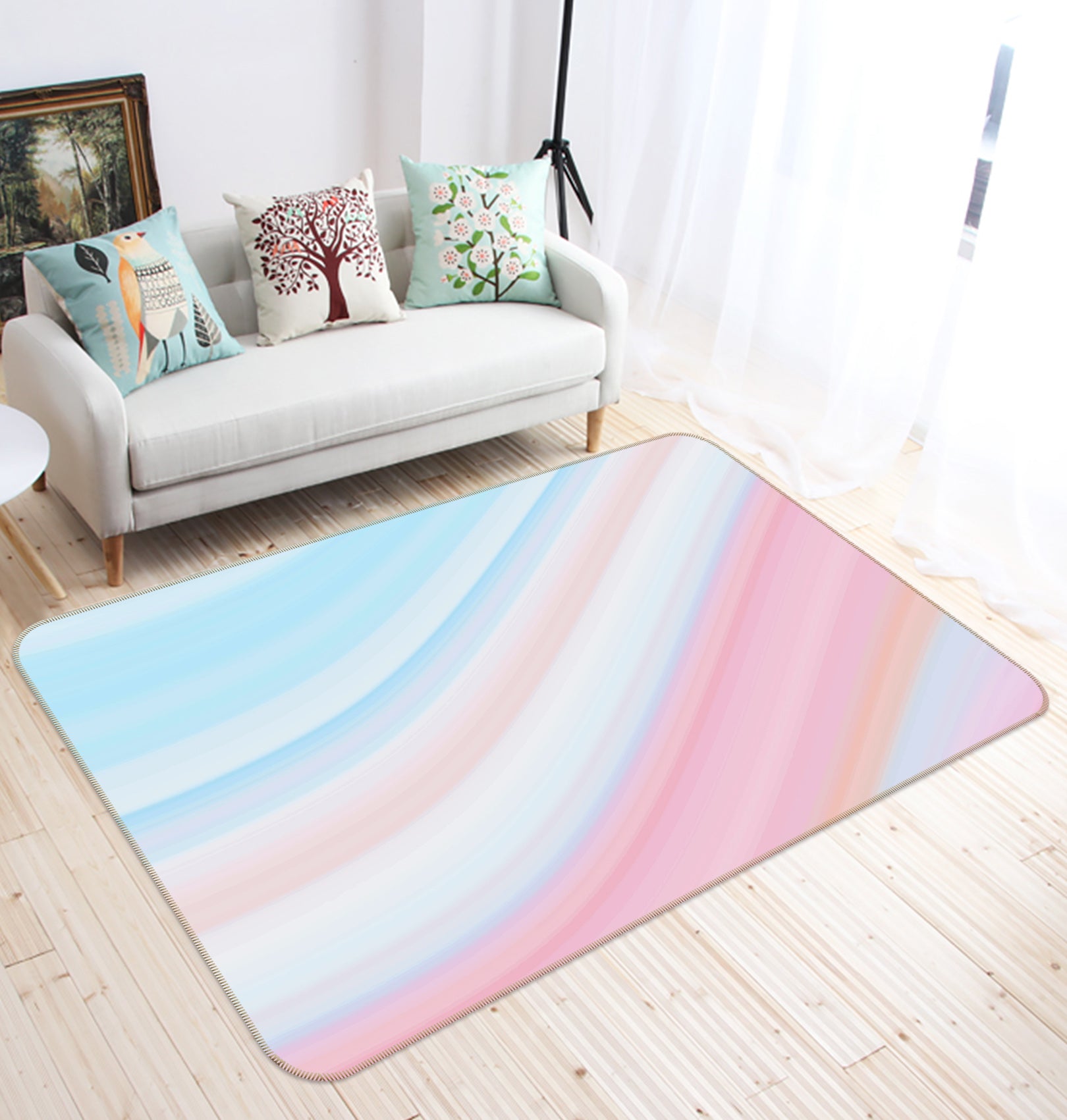 3D Light Color Pattern 31021 Non Slip Rug Mat
