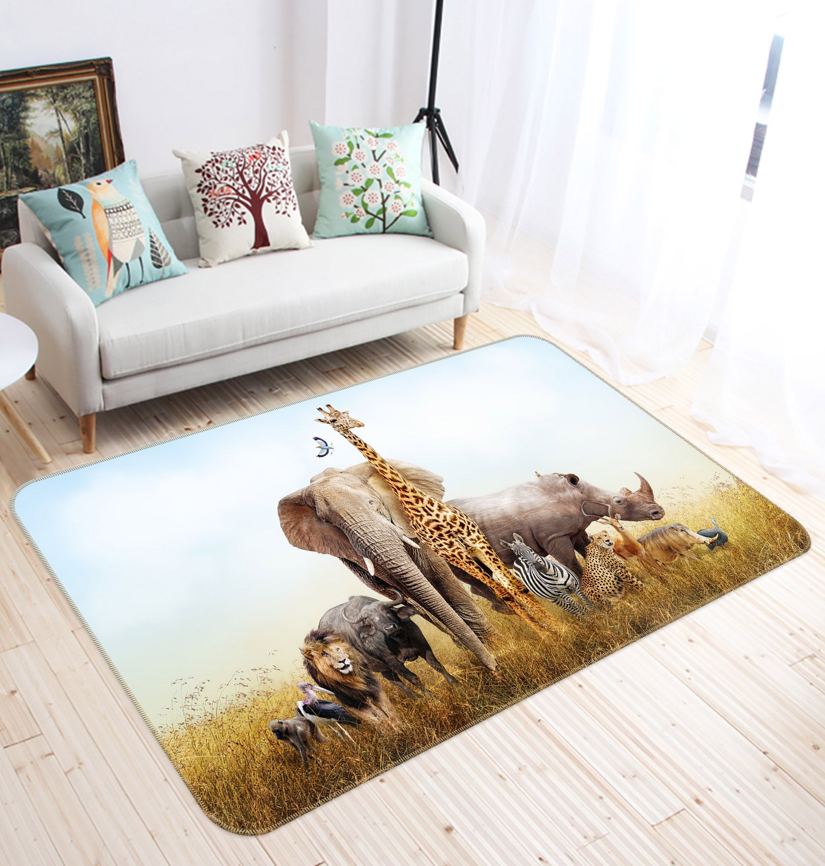 3D Wild Animals 34112 Non Slip Rug Mat